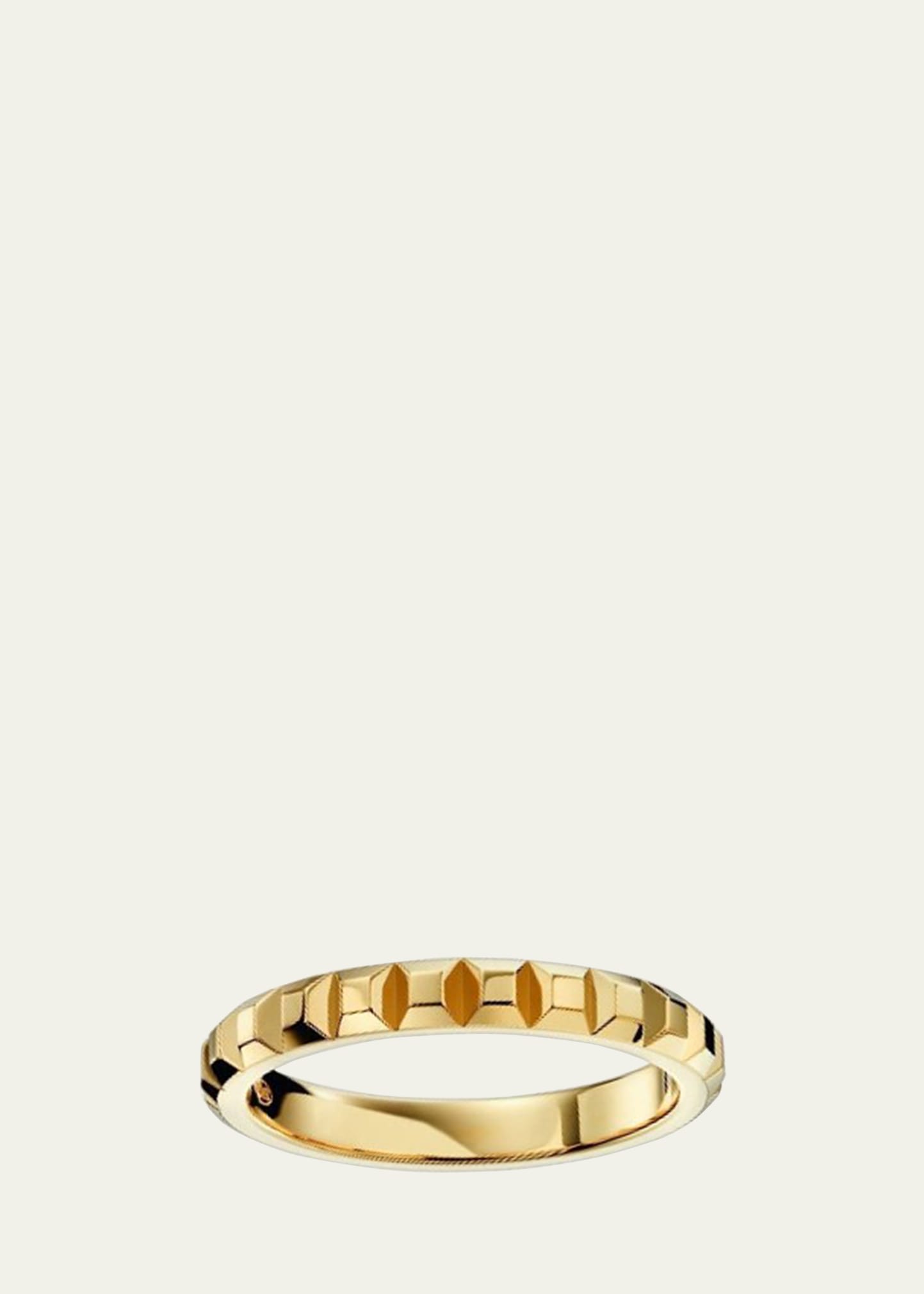 Boucheron Quatre Clou de Paris Medium Yellow Gold Wedding Band Ring, Size 5.5