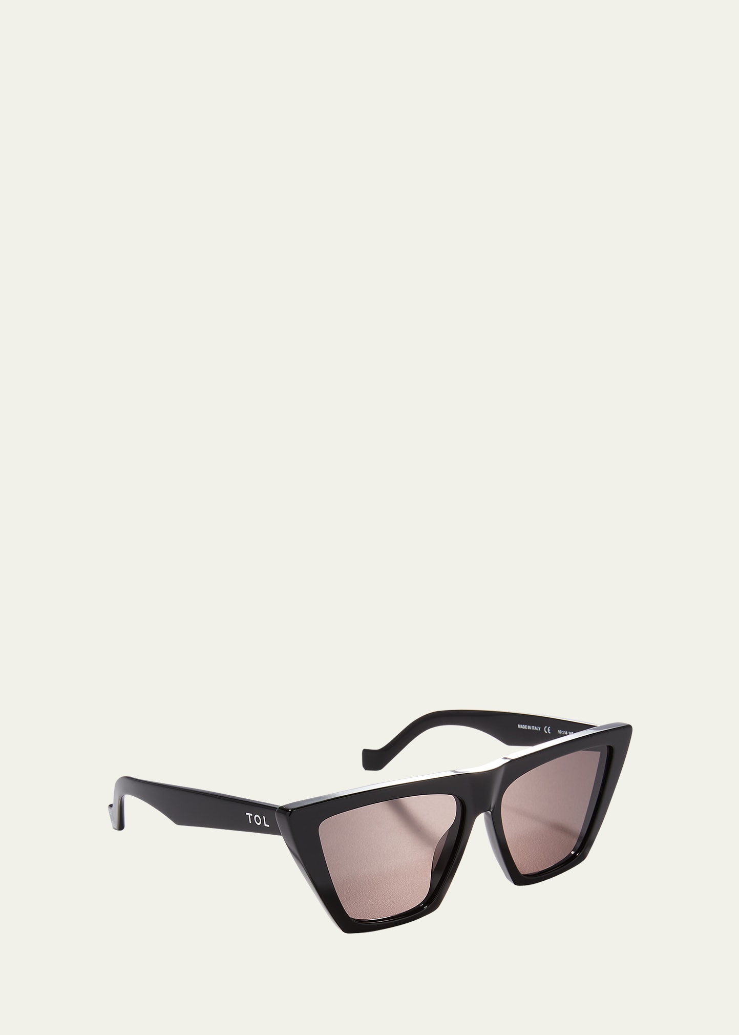 Tol Eyewear Trapezium Grande Acetate Cat-eye Sunglasses In 138 Noir