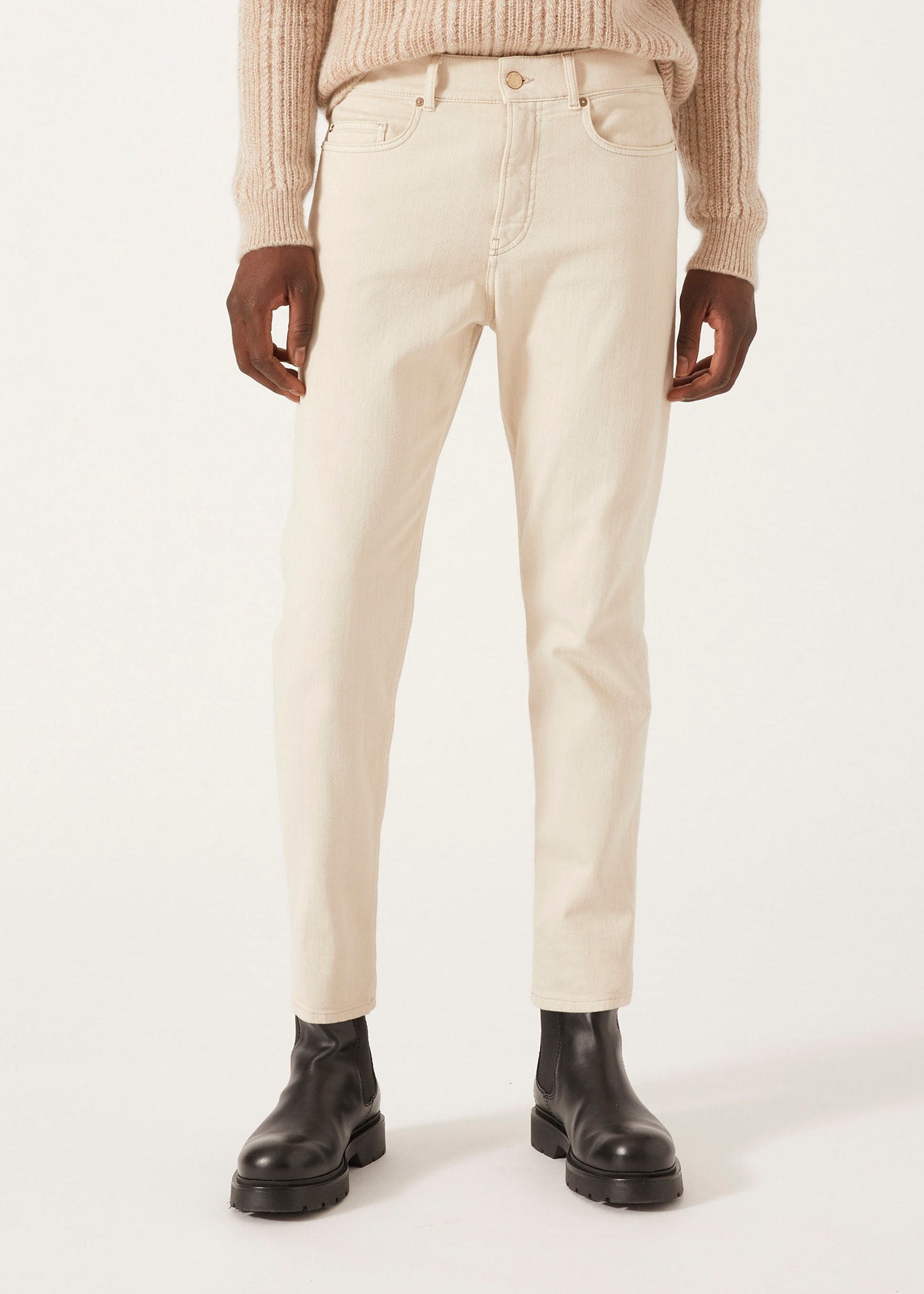 Agnona Men's Cotton-cashmere 5-pocket Pants In K20 Fog