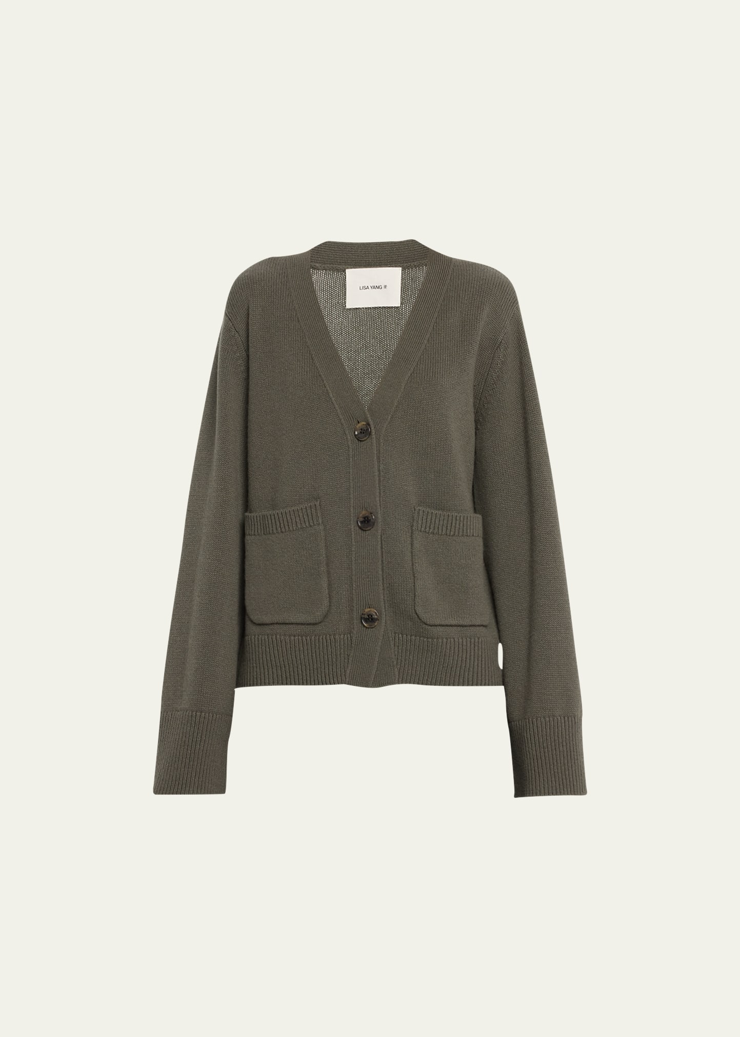 Lisa Yang Danni Cardigan In Fern