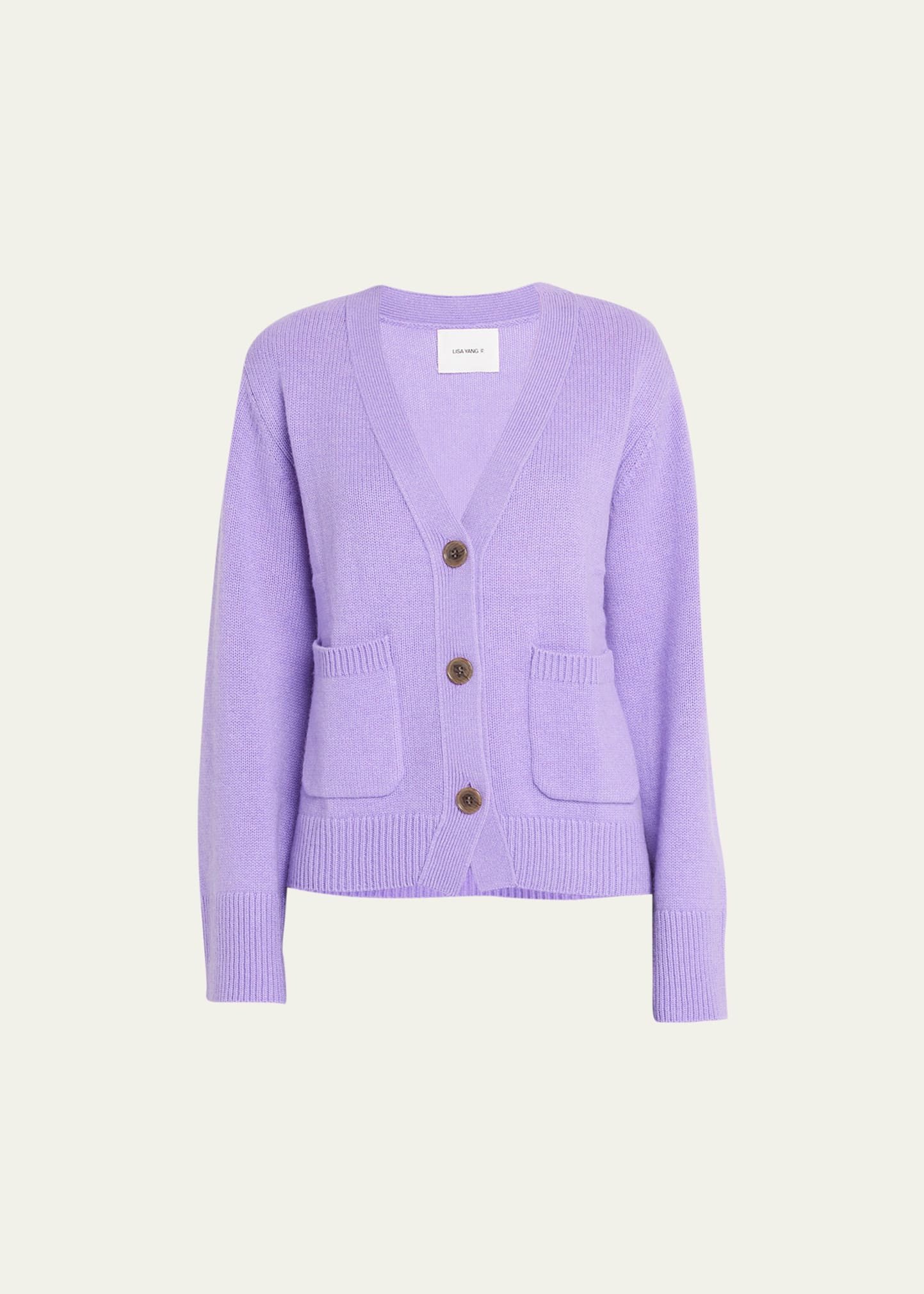 Lisa Yang Danni Cashmere Cardigan In Lavender