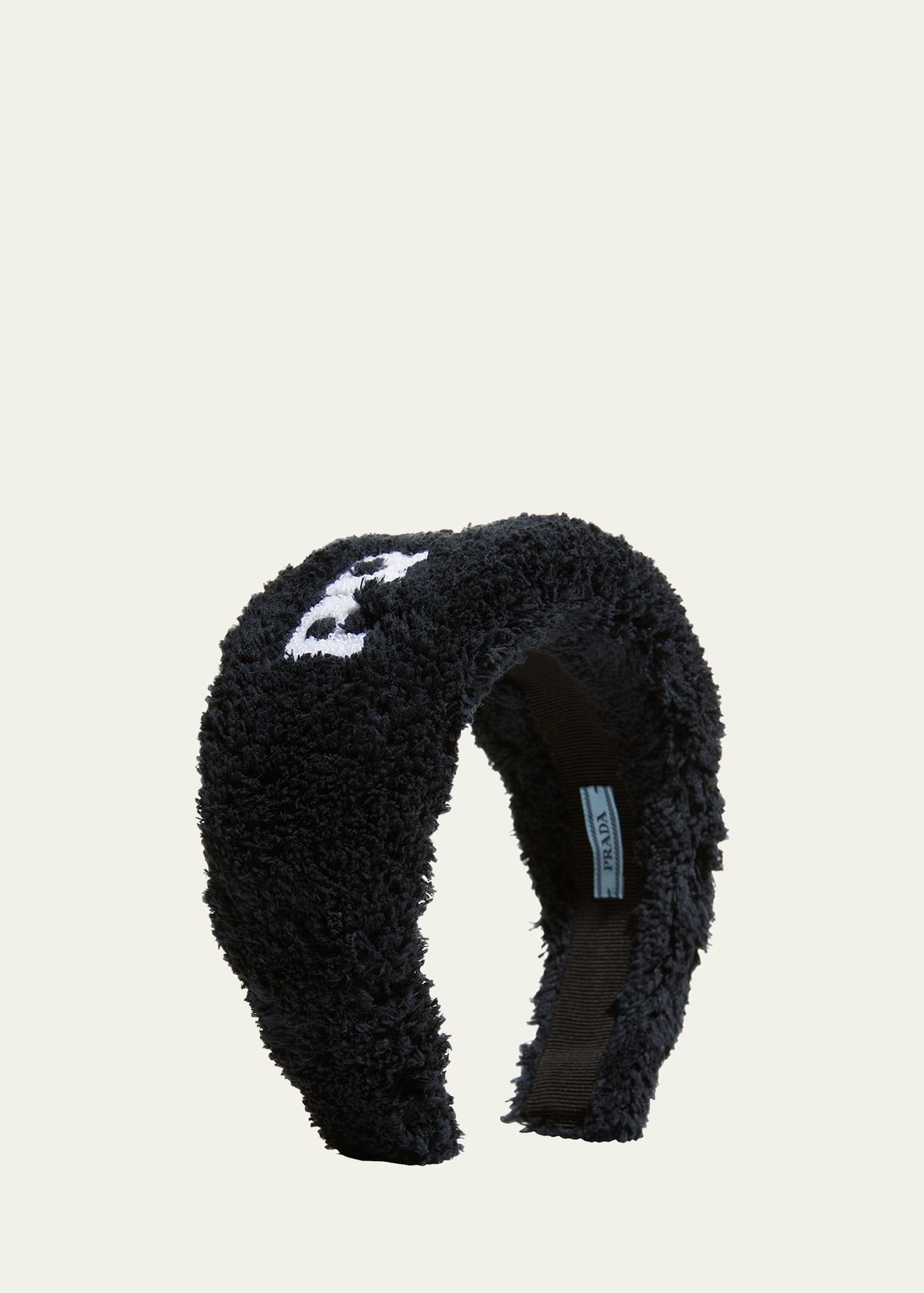 Prada Puffy Logo Terry Cloth Headband | Smart Closet