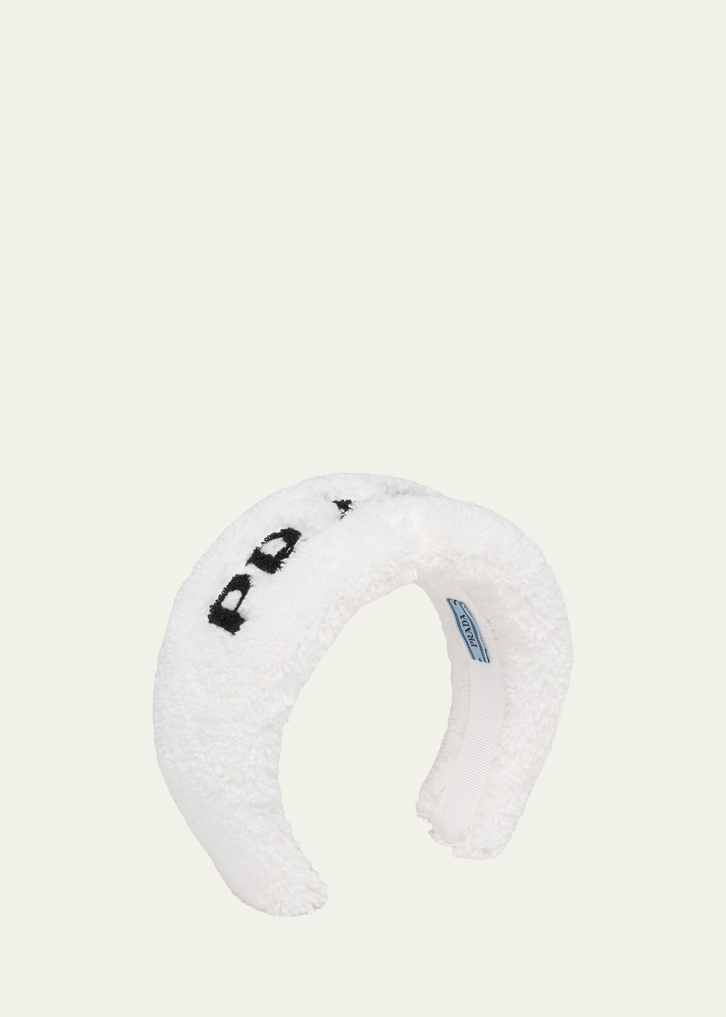 Prada Puffy Logo Terry Cloth Headband | Smart Closet