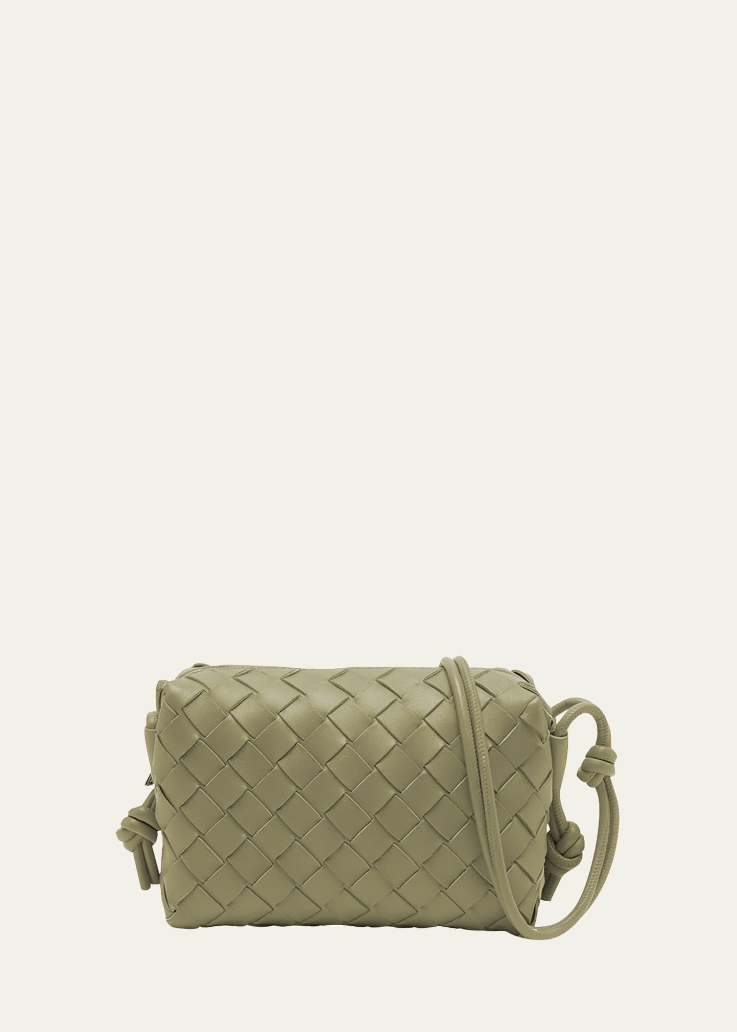 Bottega Veneta Green Mini Loop Camera Bag - 2916 Travertine Gold