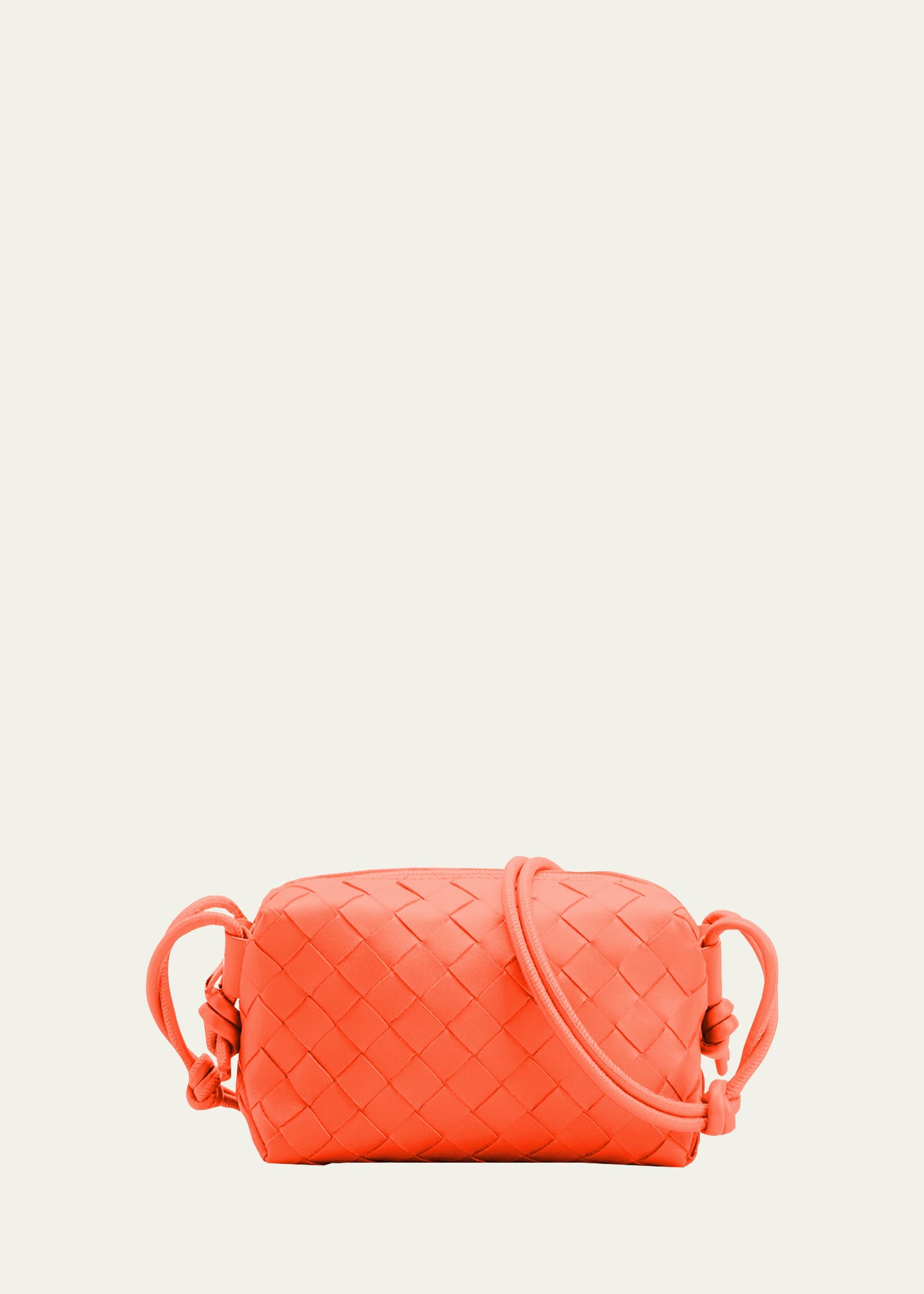 Bottega Veneta Orange Nappa Intrecciato Nodini Crossbody - BV Handbags