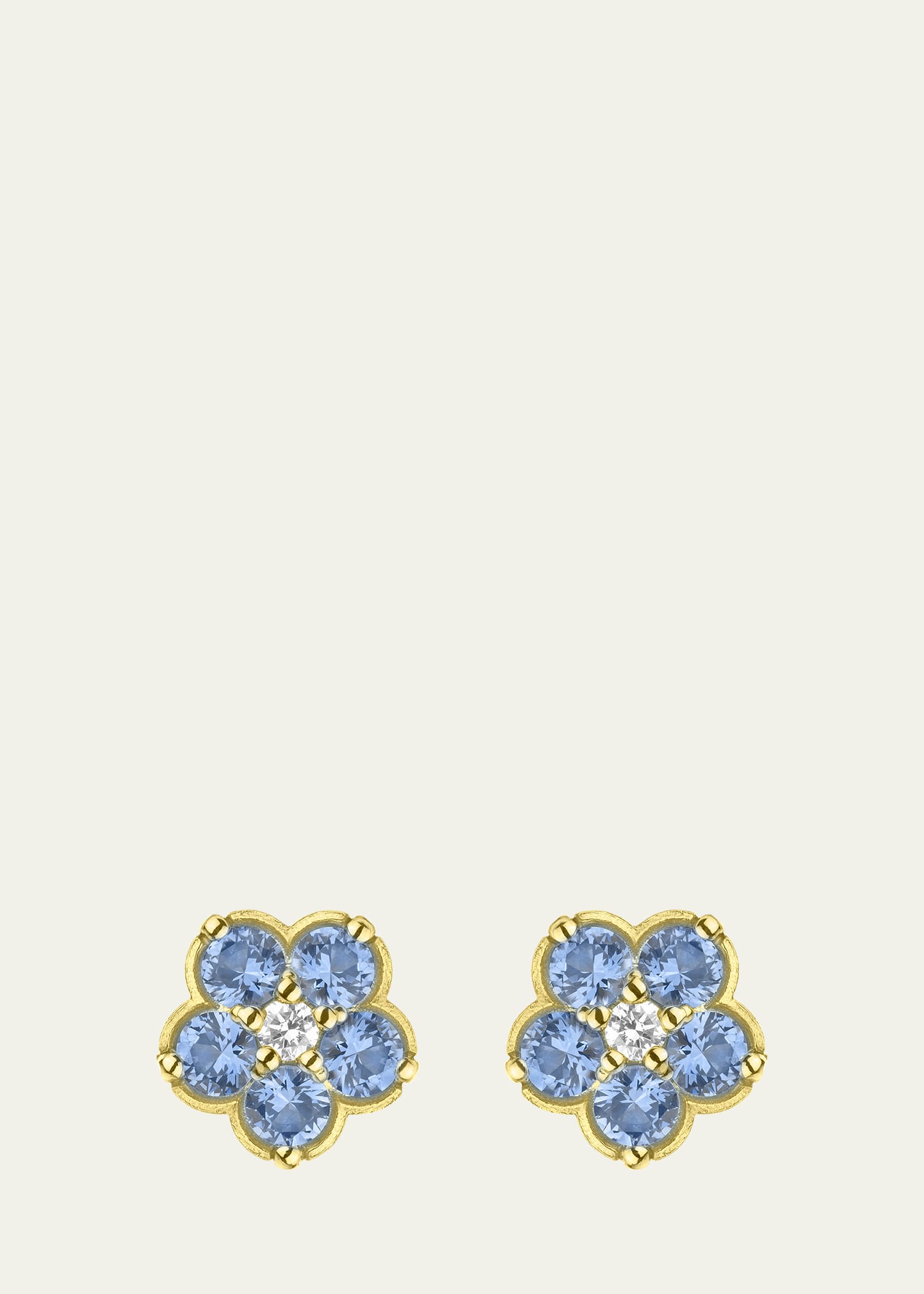 18k Gold Wild Child Blue Sapphire Earrings