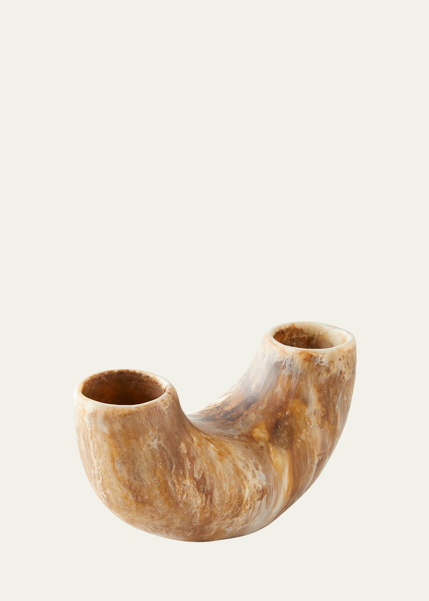 Dinosaur Designs Large Horn Vase - 12.6" In Light Horn