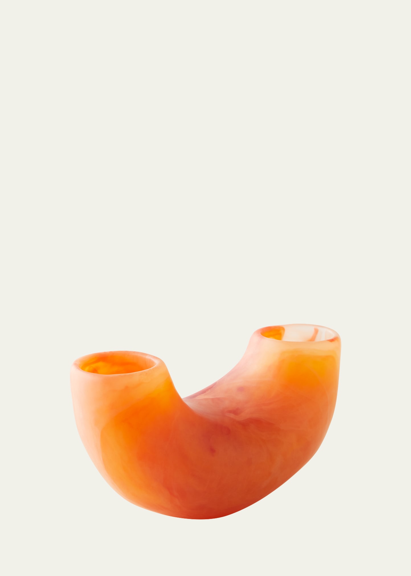 Dinosaur Designs Large Horn Vase - 12.6" In Melon Swirl