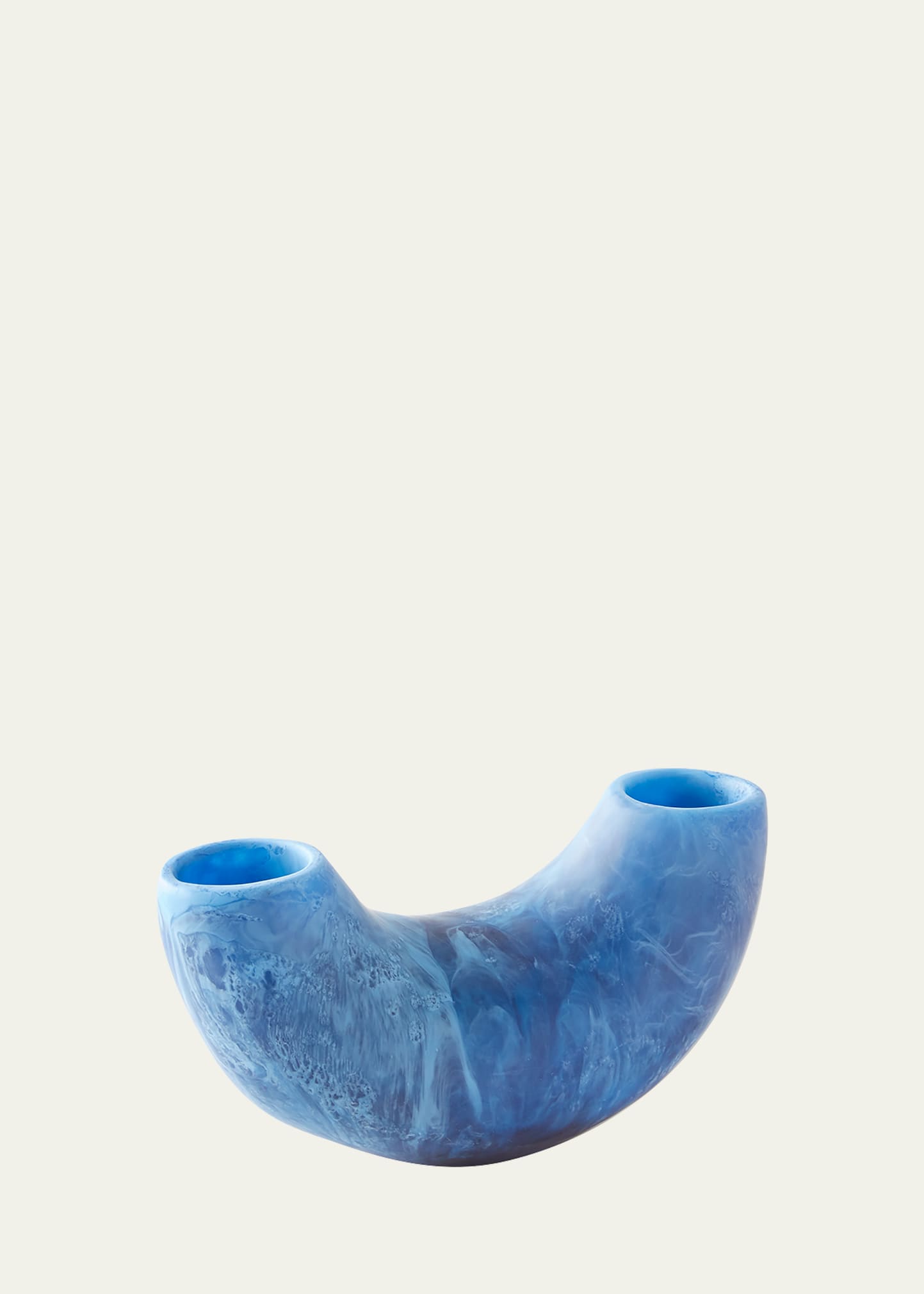 Dinosaur Designs Medium Horn Vase - 10.2" In Blue
