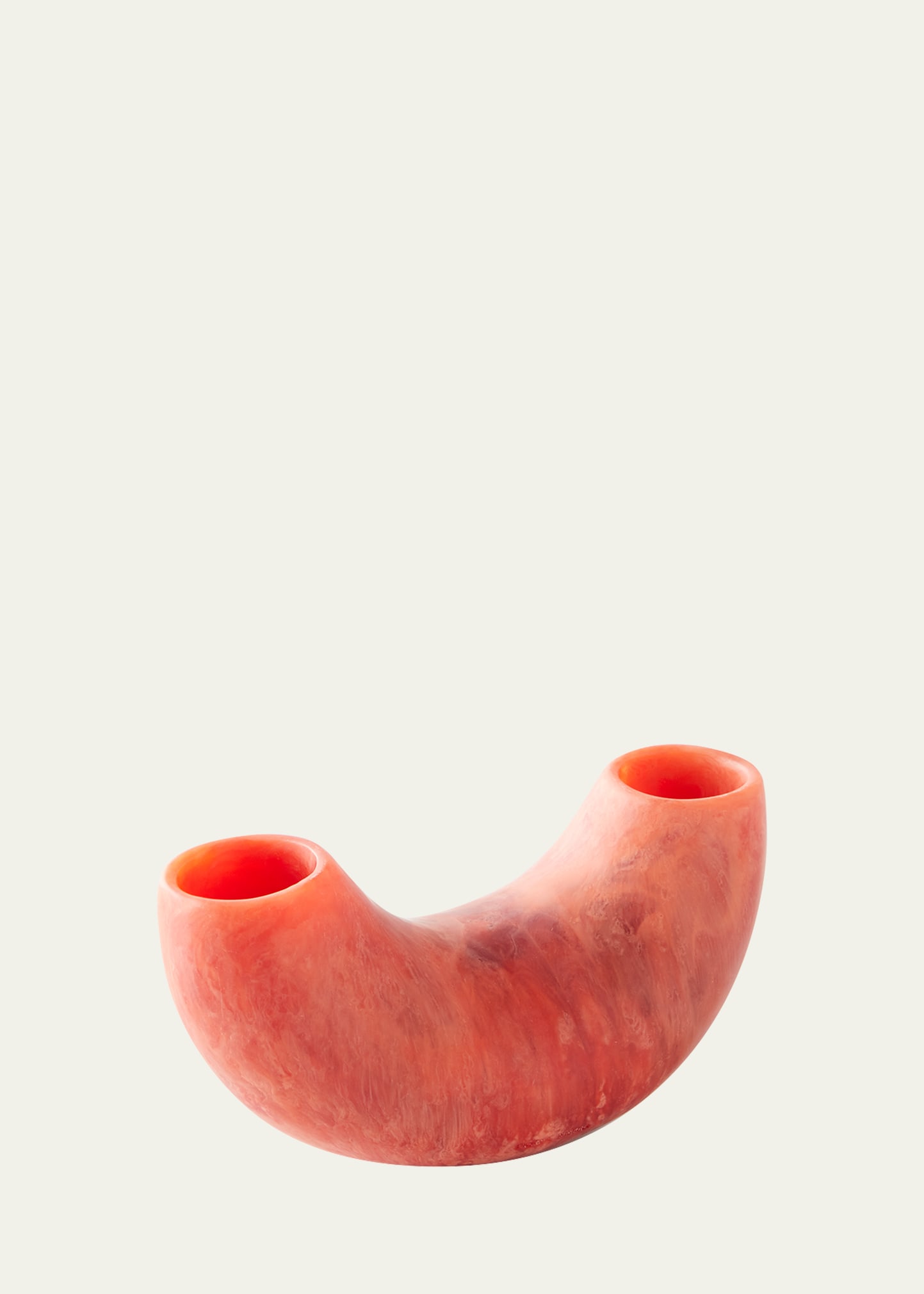 Dinosaur Designs Medium Horn Vase - 10.2" In Melon Swirl