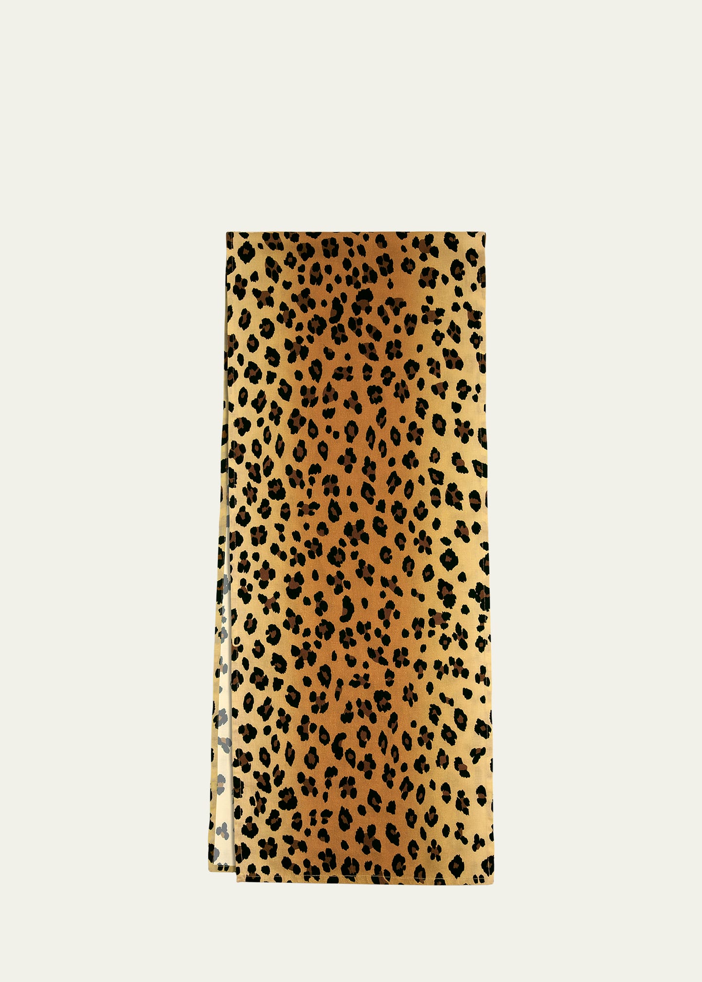 L'Objet Leopard Sateen Table Runner, 16" x 90"