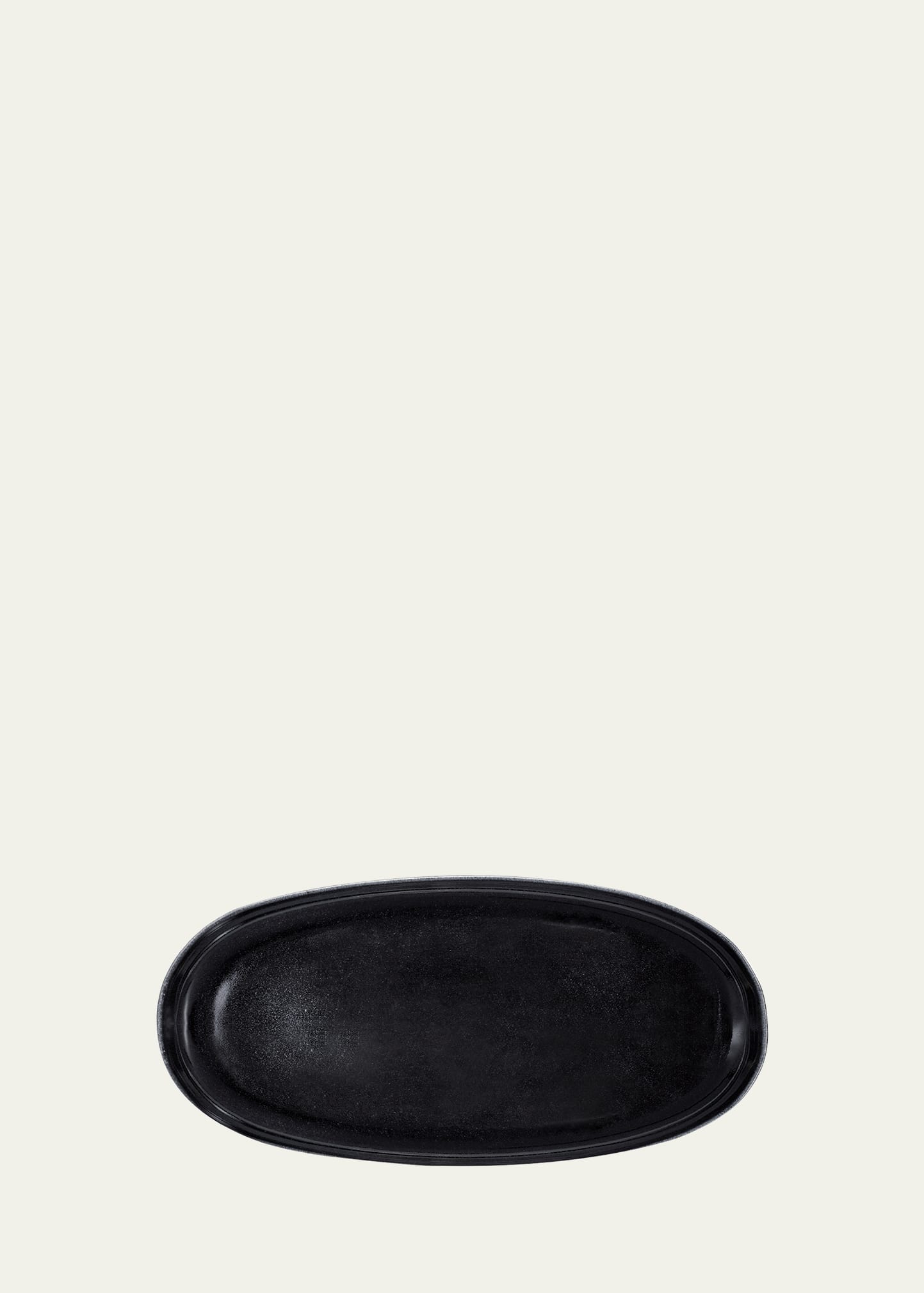 L'objet Terra Iron Oval Medium Platter In Black