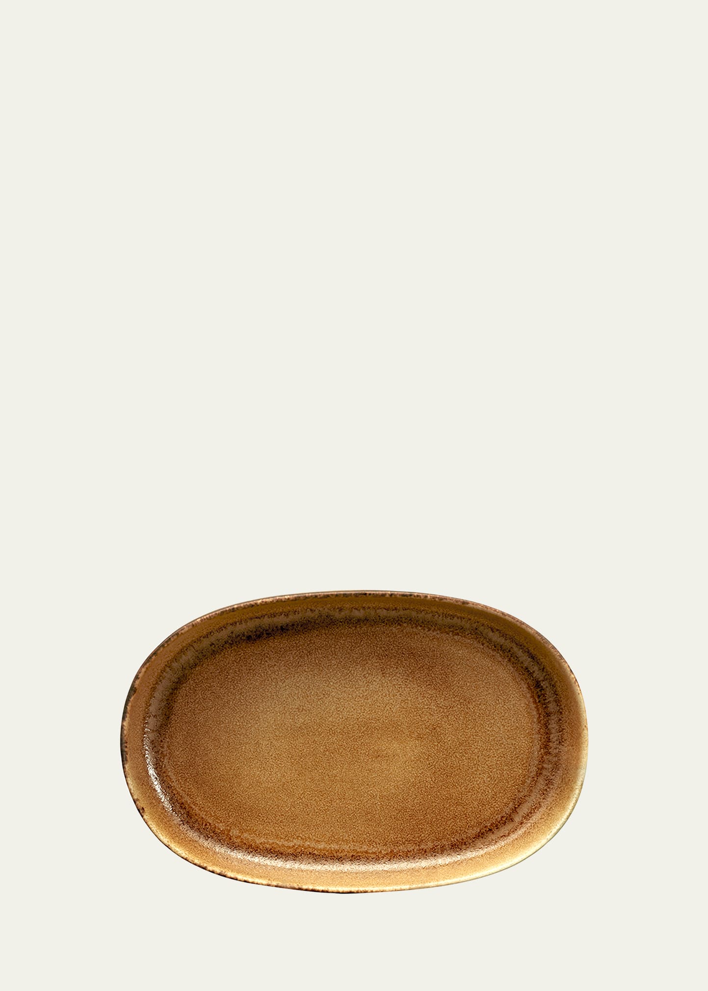 L'objet Terra Small Oval Platter In Brown