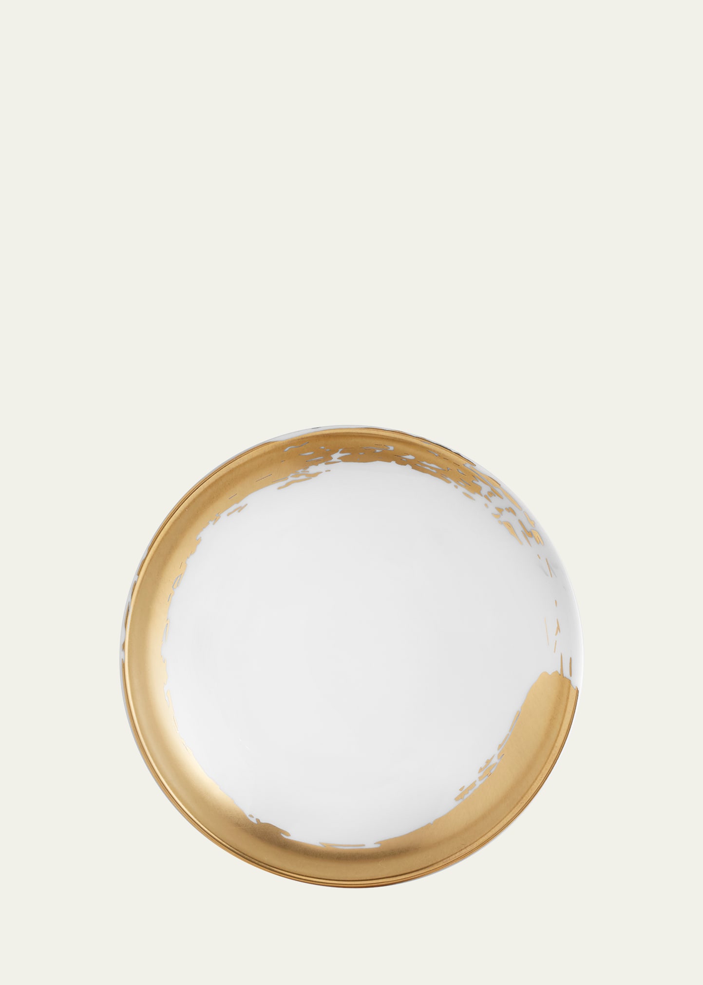 L'objet Zen Small 24k Gold & Porcelain Round Tray