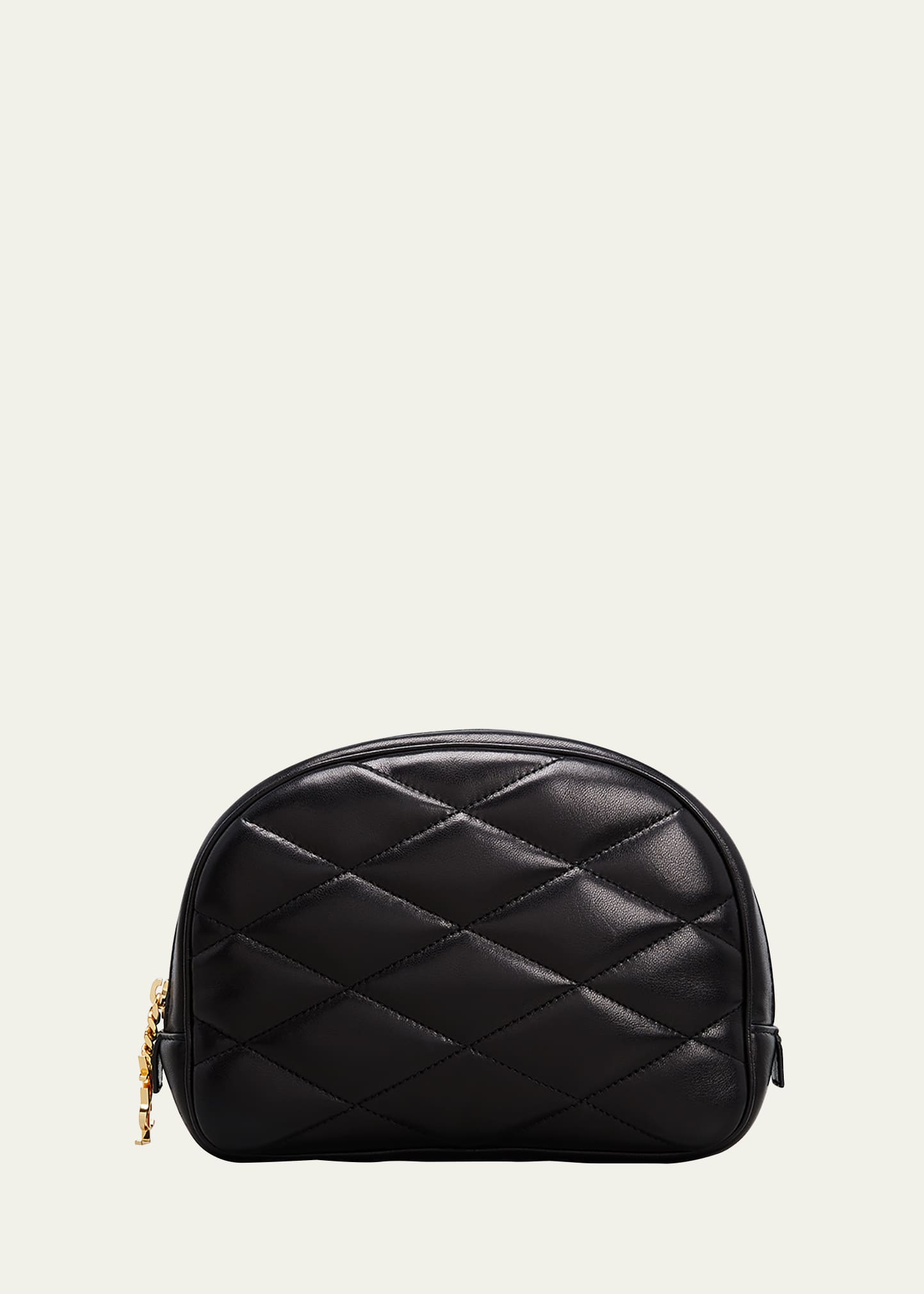 Saint Laurent Lolita Quilted Lambskin Cosmetics Pouch Bag In Nero