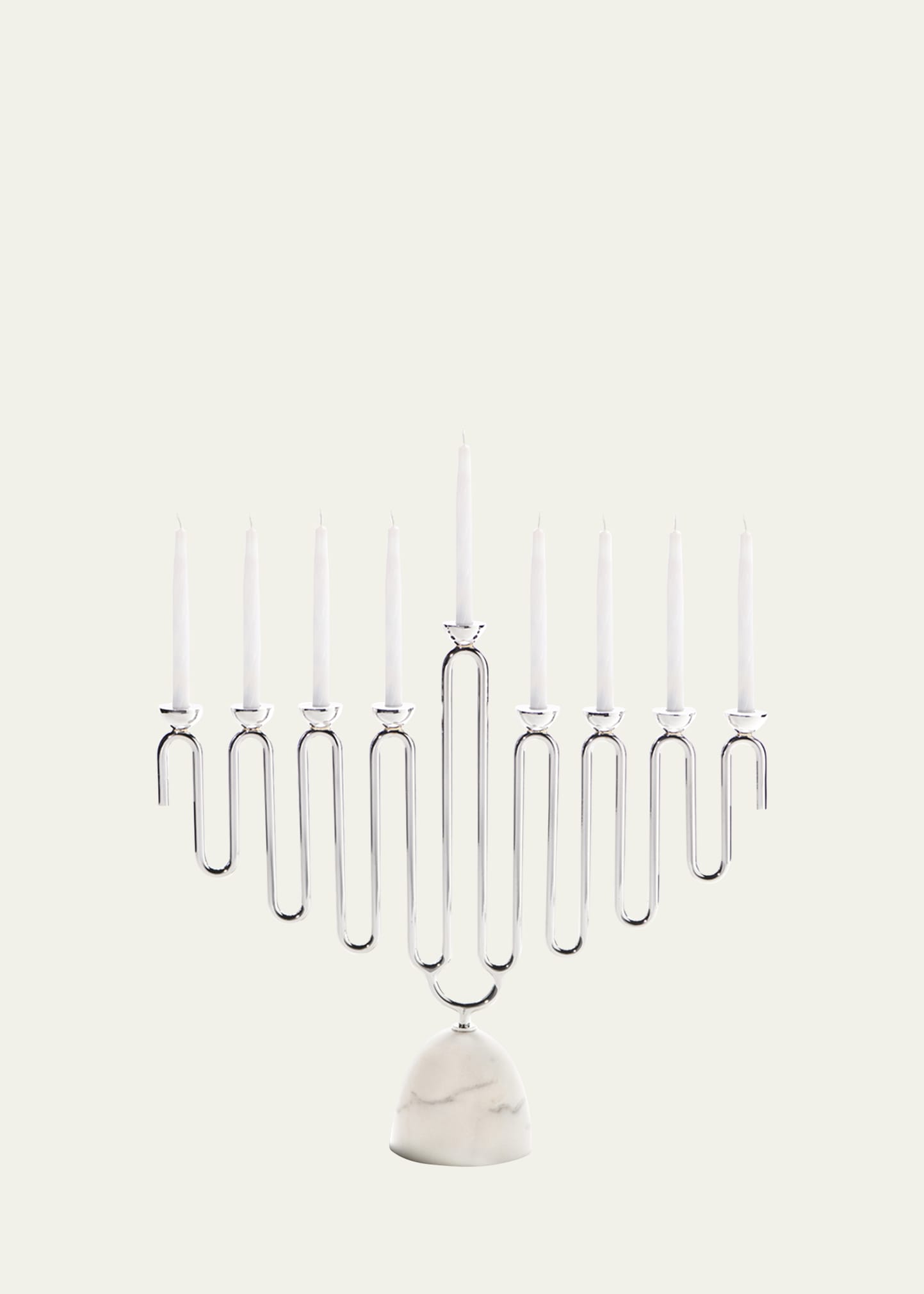 Anna New York Coluna Menorah In Silver/carrara