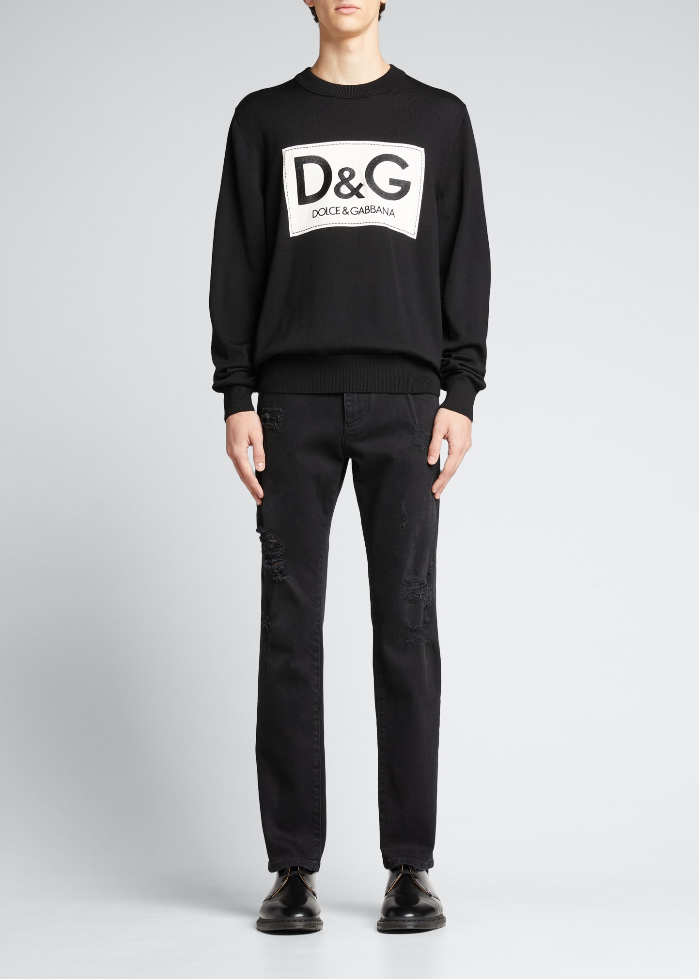 Dolce & Gabbana Men's Wool Logo Sweater