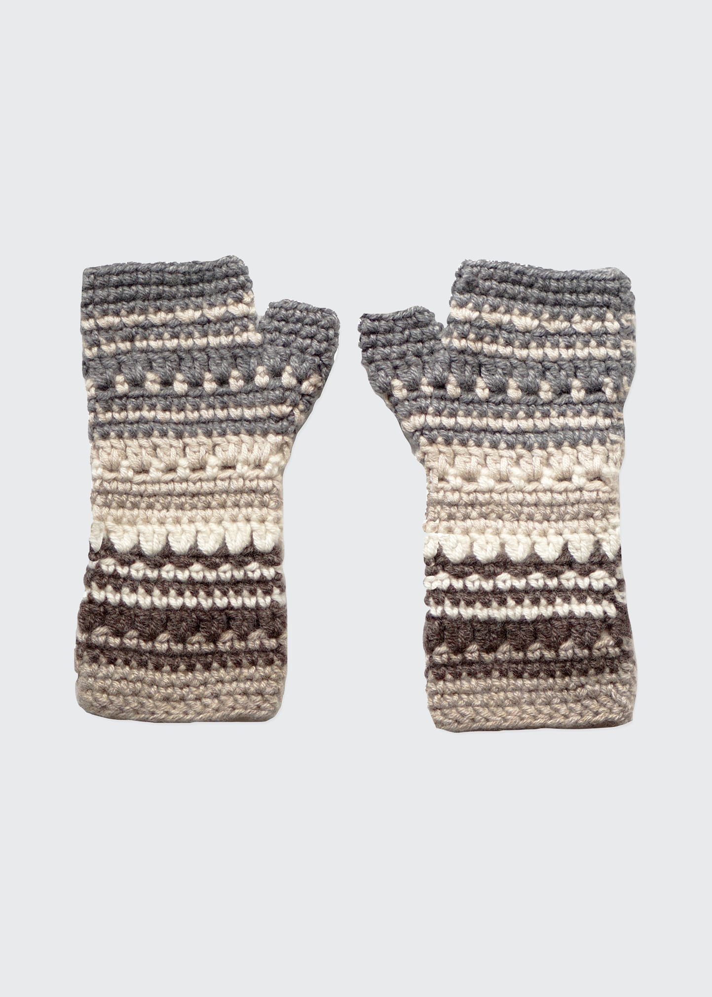 Hania By Anya Cole Multicolor Cashmere Fingerless Gloves