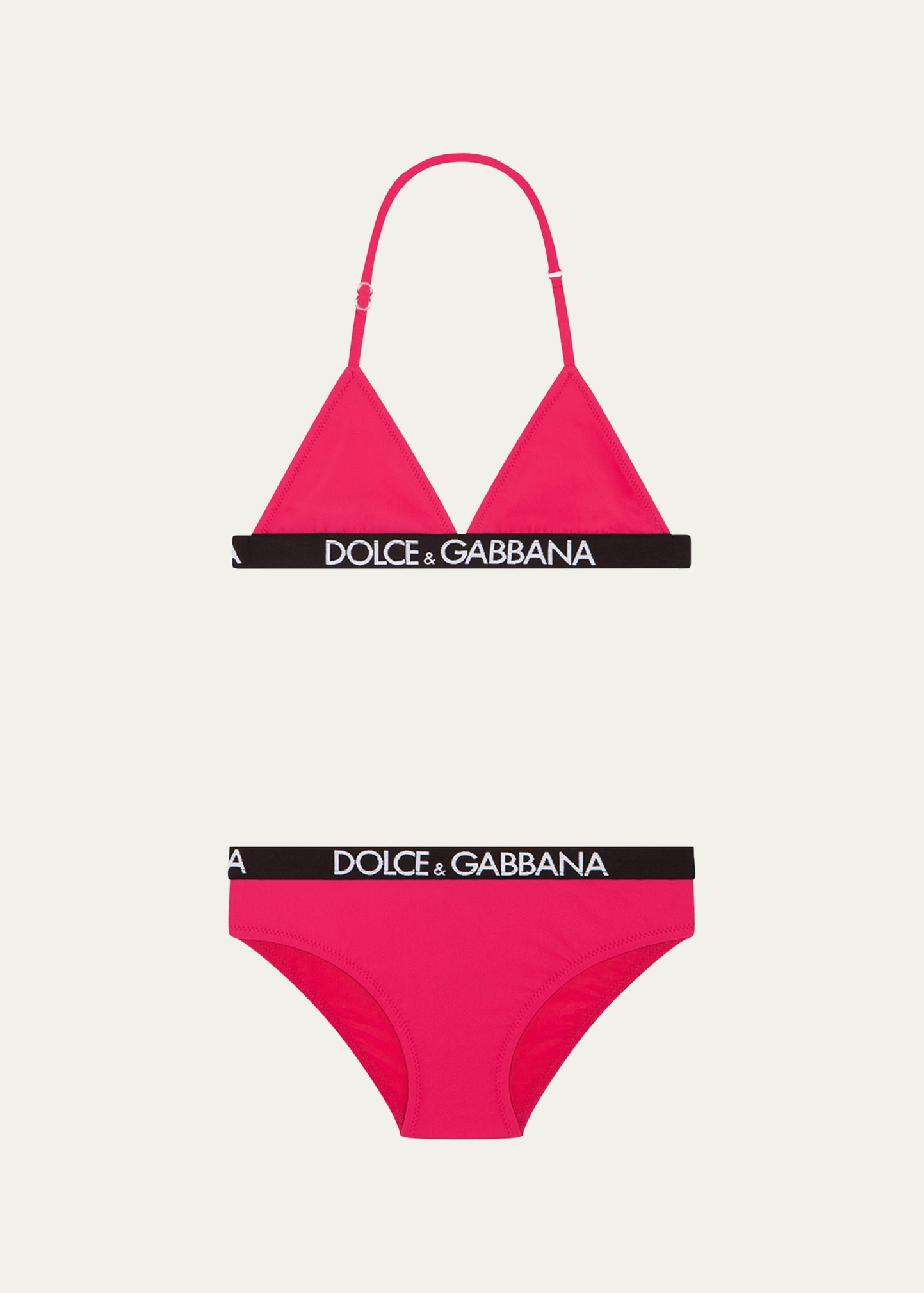 Dolce & Gabbana Kids' Girl's 2-piece Logo Tape Bikini Set