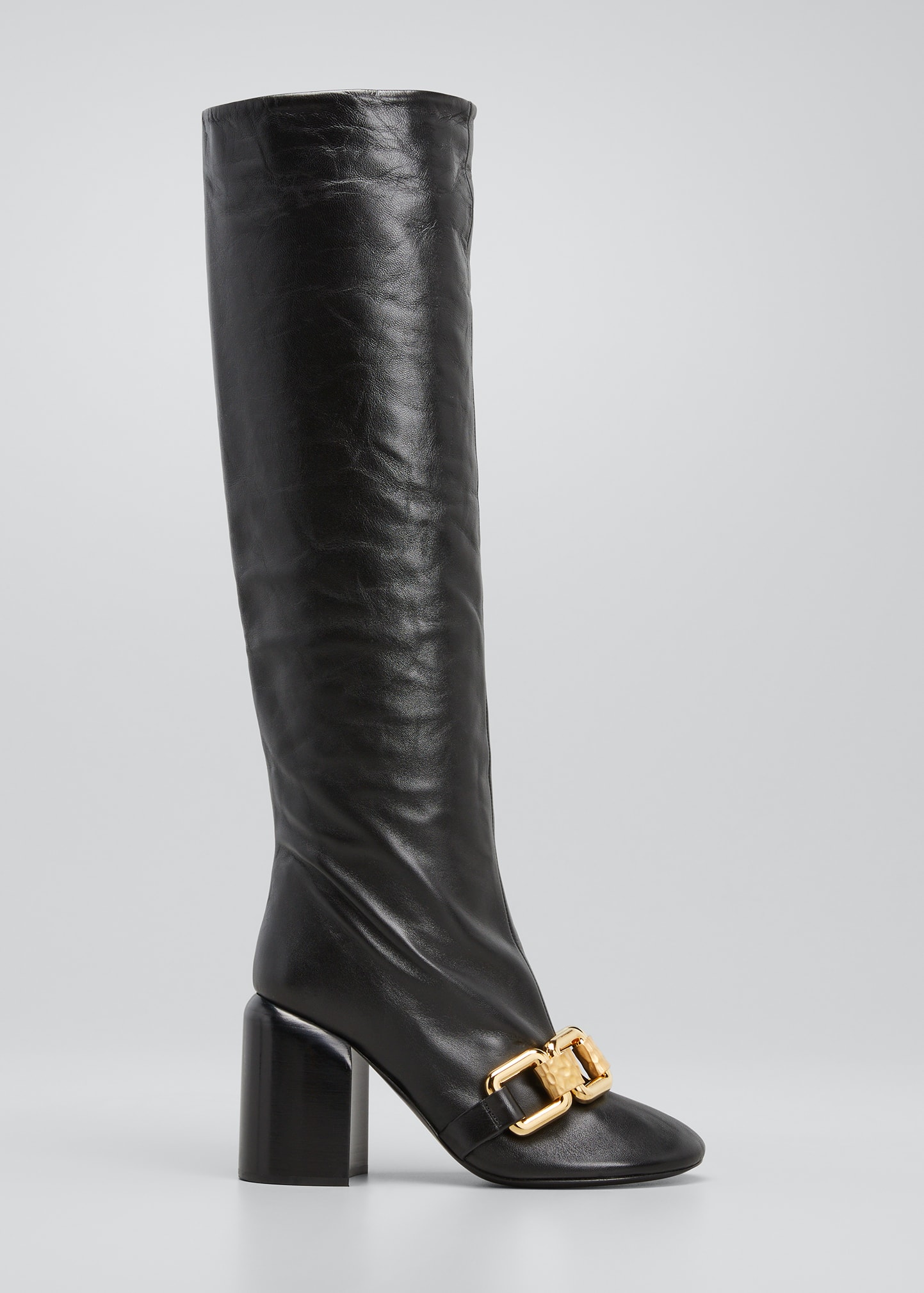 Jil Sander Nikky Leather Chain Knee Boots
