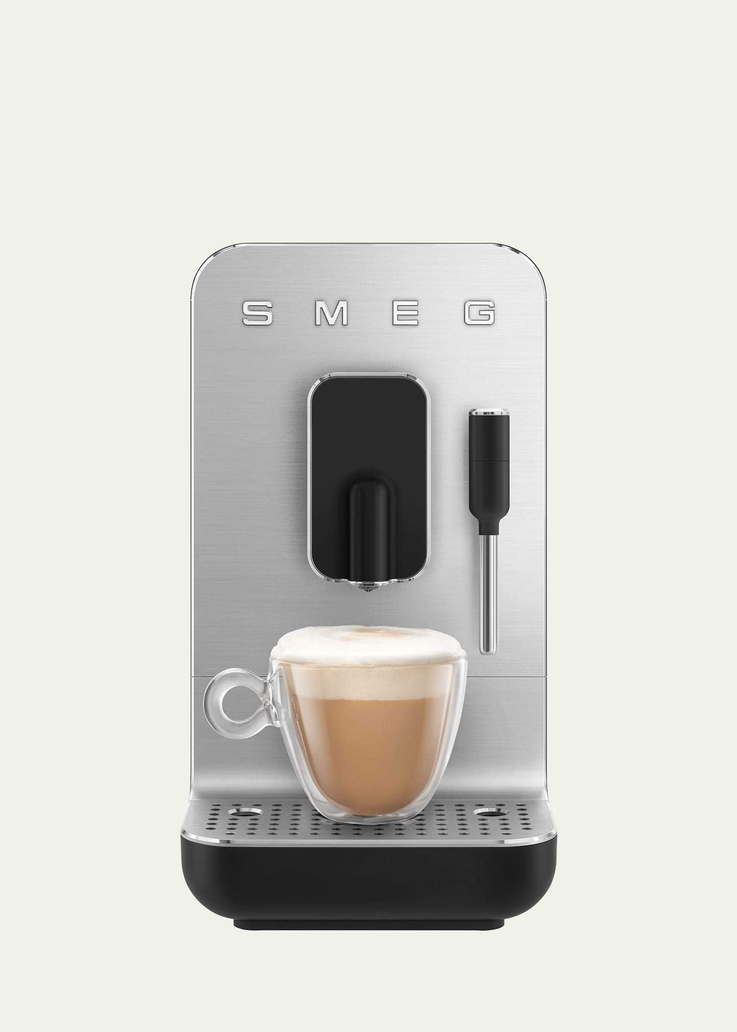 Smeg Fully-automatic Coffee Machine With Steamer In Black