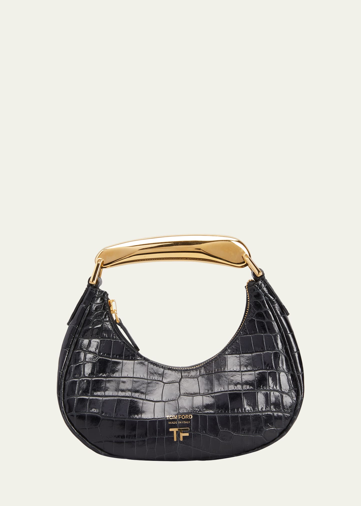 TOM FORD BIANCA MINI MOCK-CROC HOBO TOP HANDLE BAG