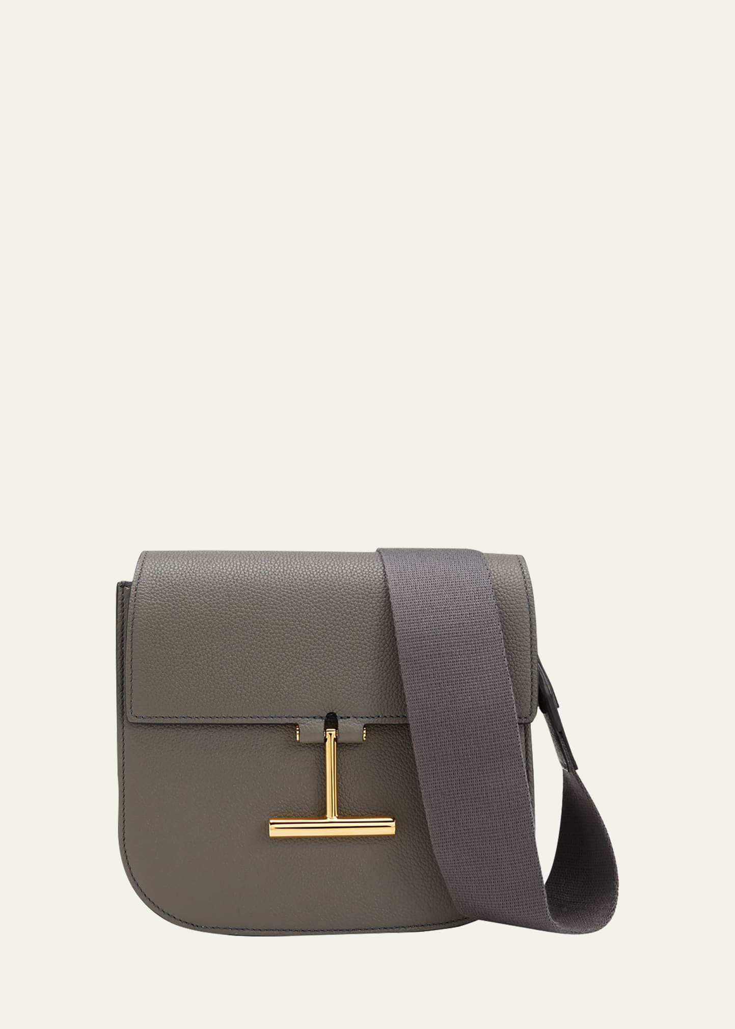 Tom Ford Tara Mini Grain Leather Crossbody Bag In 1g003 Graphite