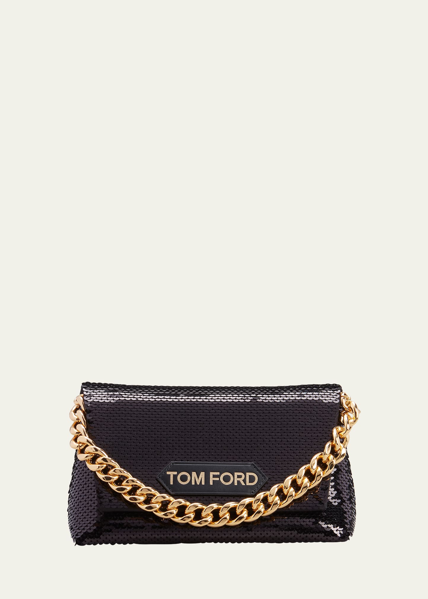 TOM FORD New Natalia mini leather-trimmed metallic python shoulder bag