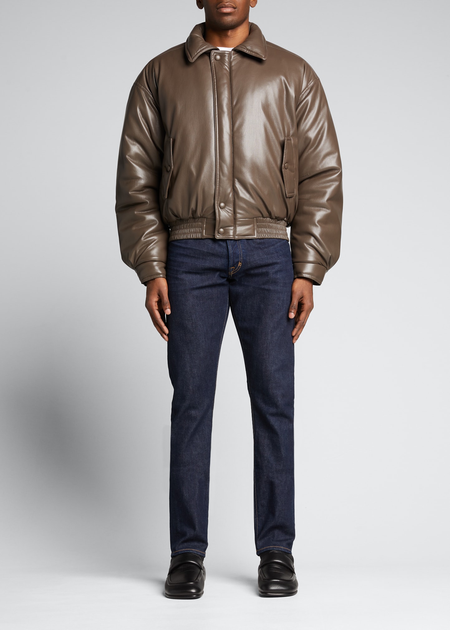 Vegan Leather Bomber Jacket ModeSens