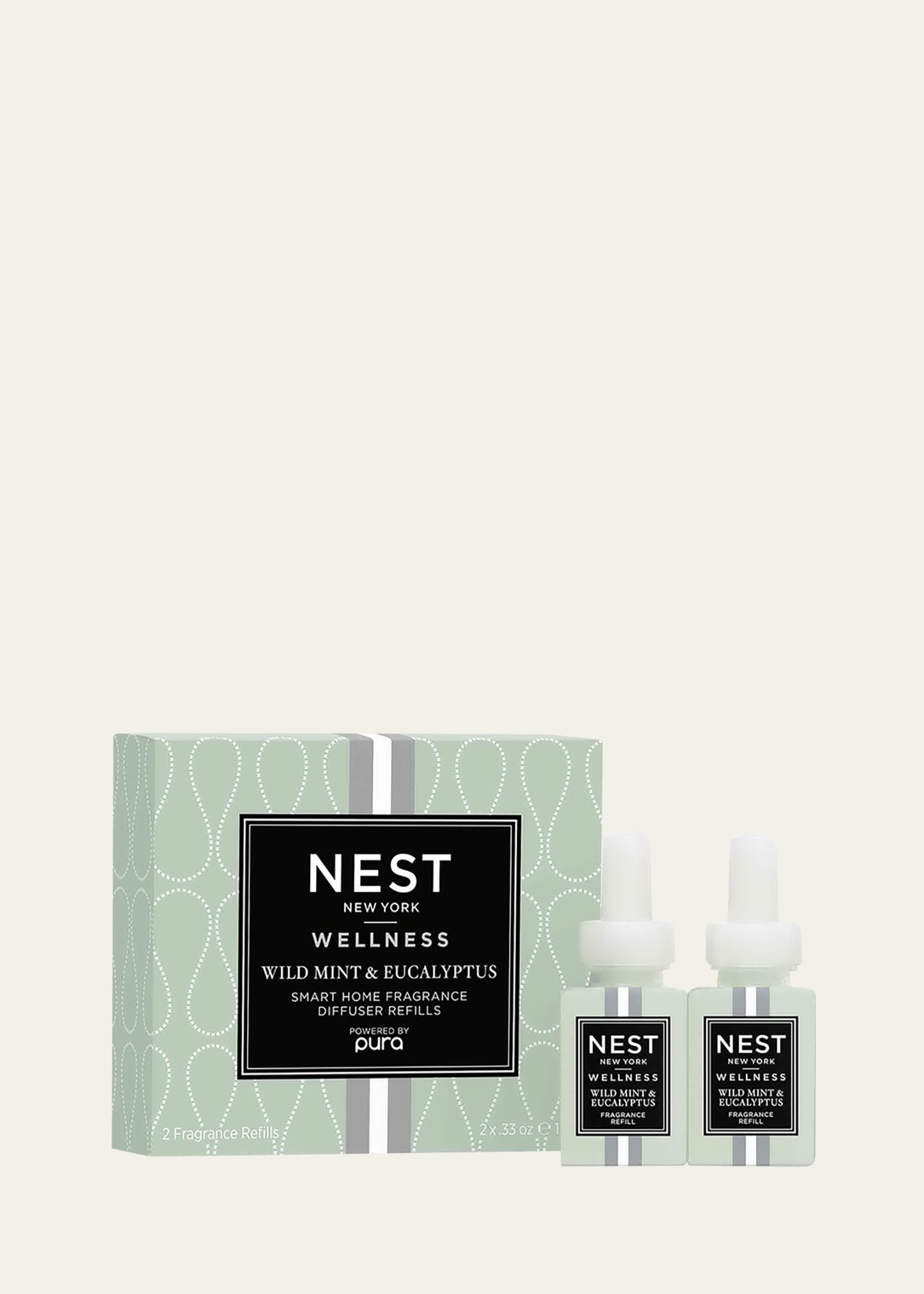 NEST NEW YORK X PURA WILD MINT & EUCALYPTUS SMART HOME FRAGRANCE DIFFUSER REFILLS, SET OF 2