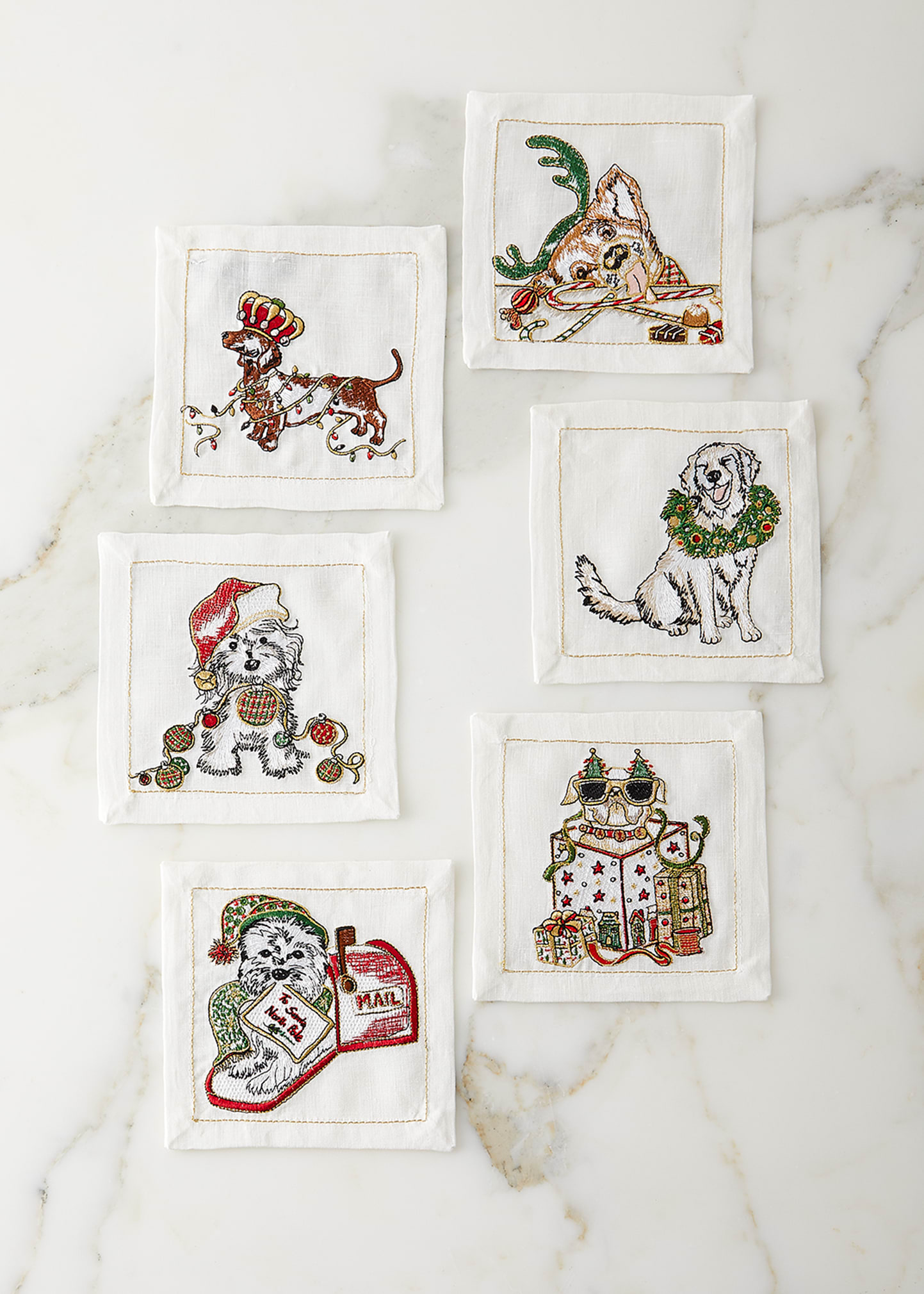 Cottontail Christmas Napkin Pack, Set of 6