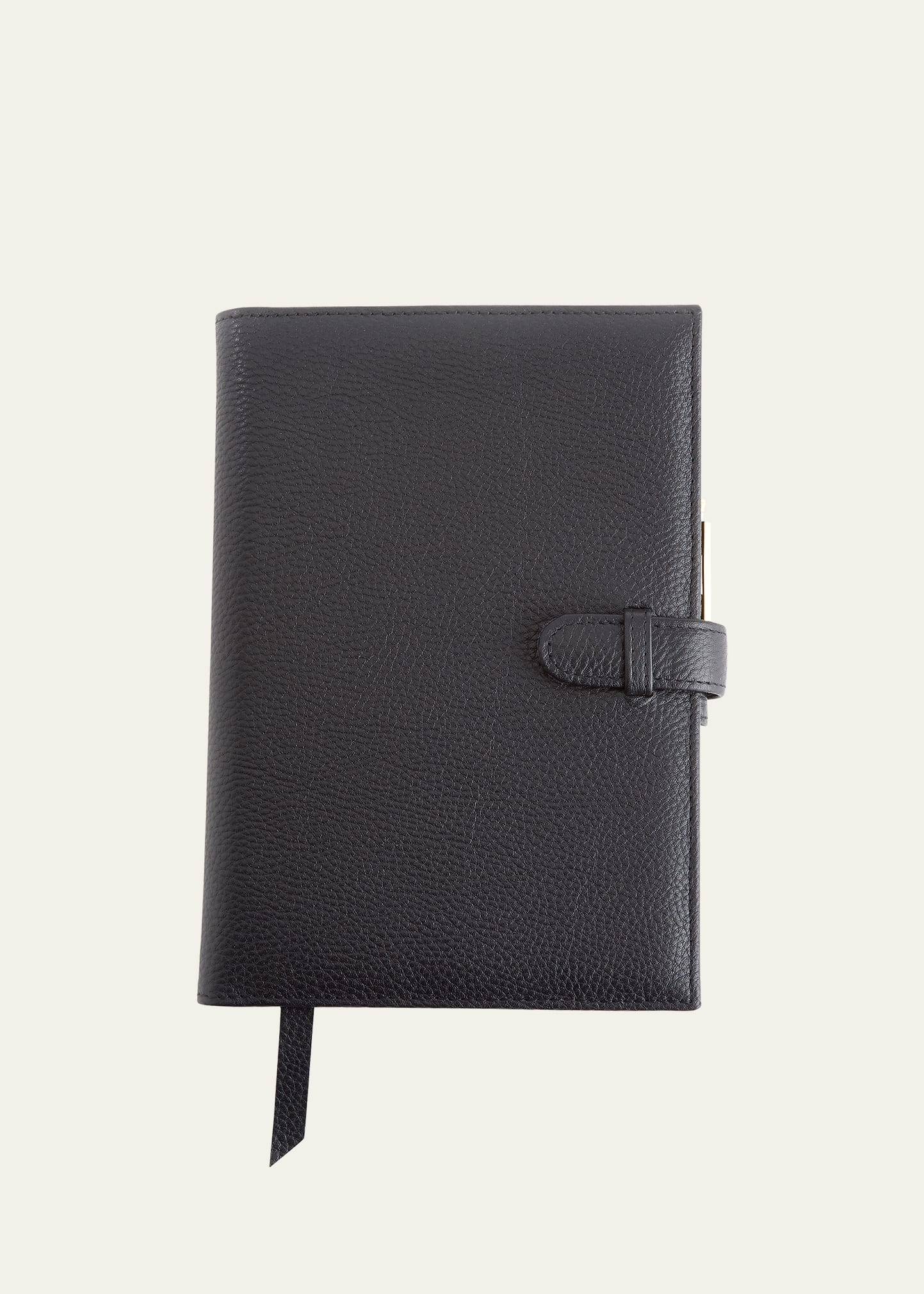 Shop Royce New York Personalized Executive Leather Daily Planner In Black