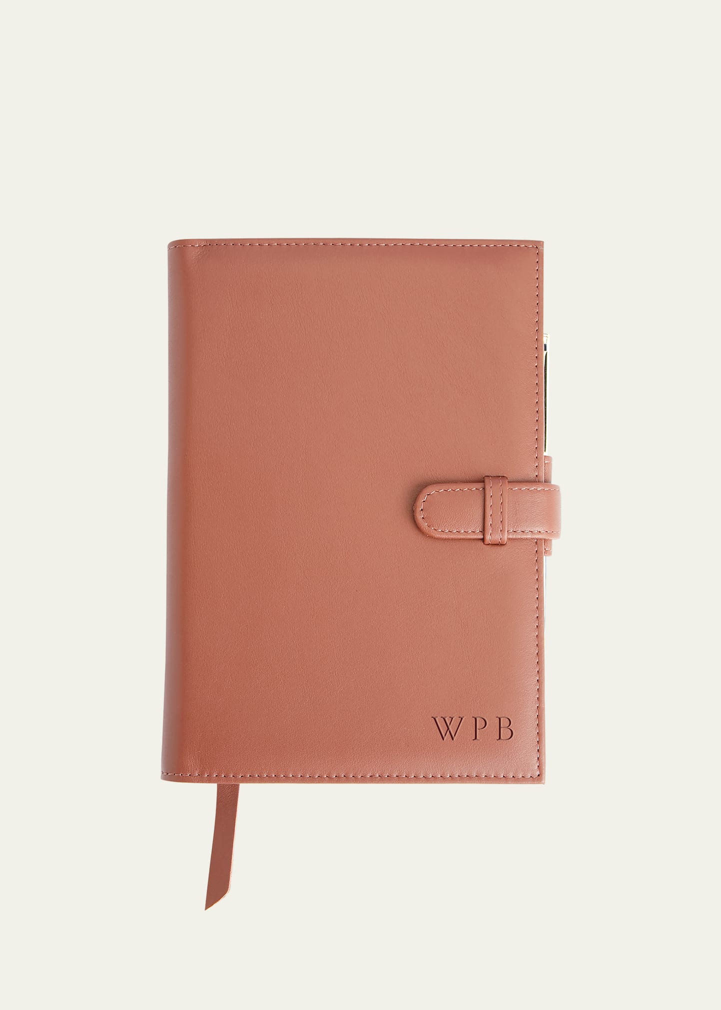Shop Royce New York Personalized Executive Leather Daily Planner In Tan