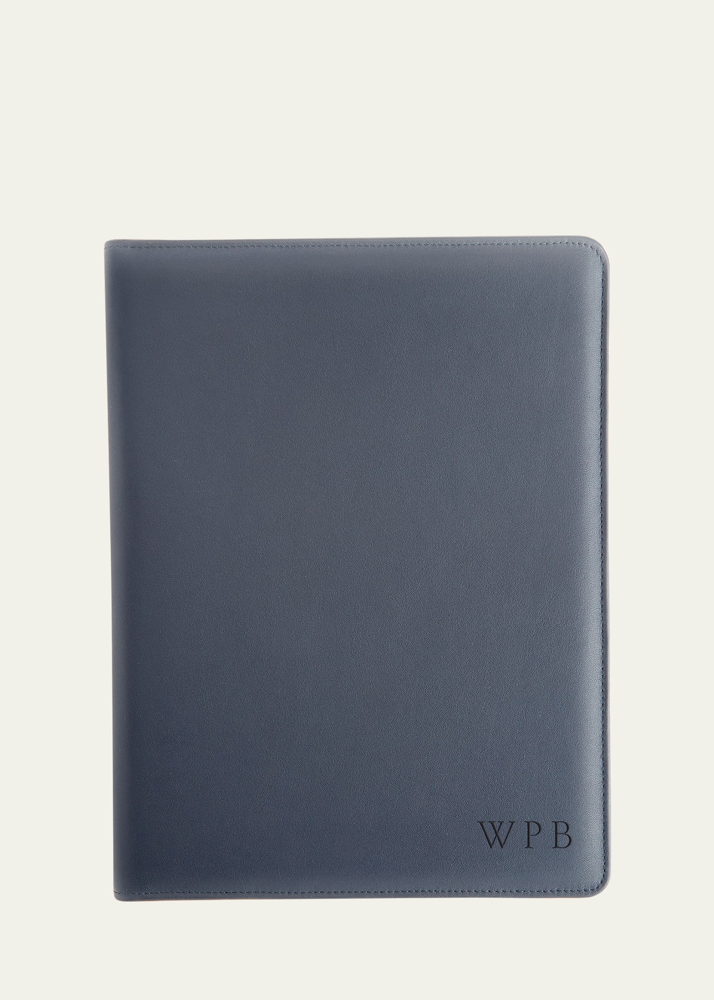 Royce New York Personalized Executive Leather Document Organizer Folder In Navy Blue