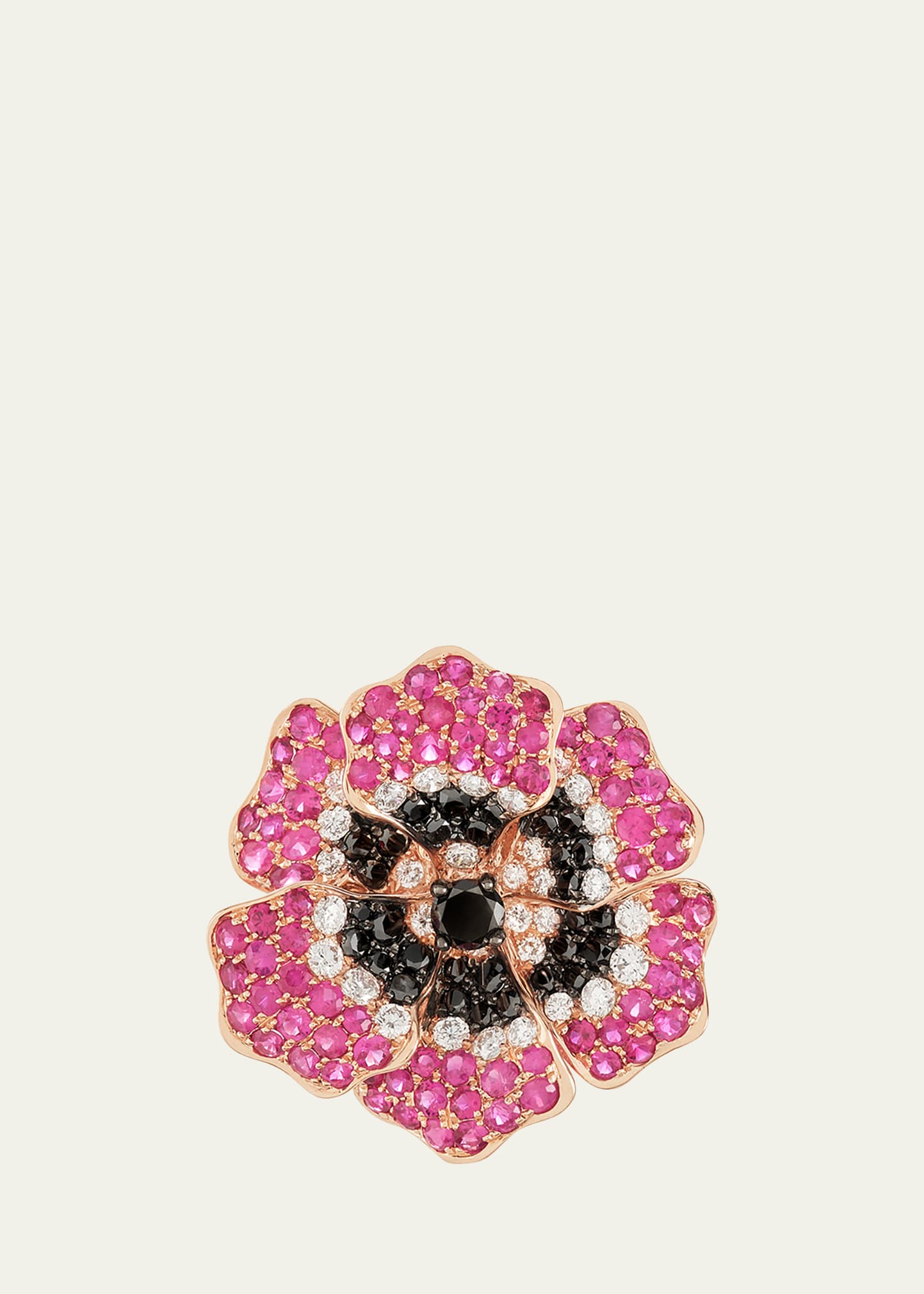 18k Rose Gold Anemone Ring