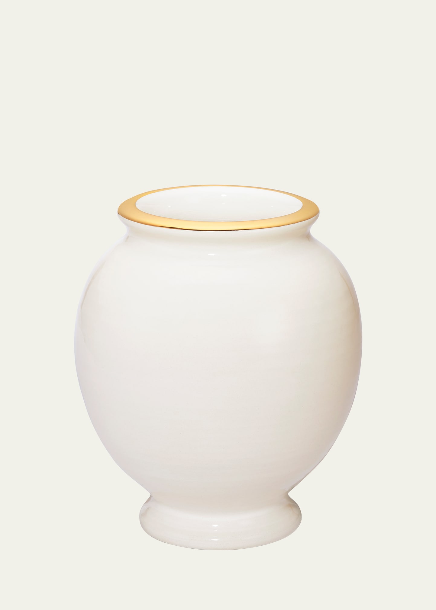 Shop Aerin Siena Small Vase In Cream
