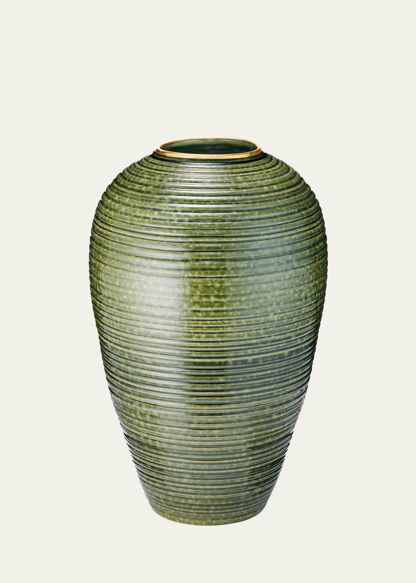 Aerin Calinda Tapered Vase In Forest Green