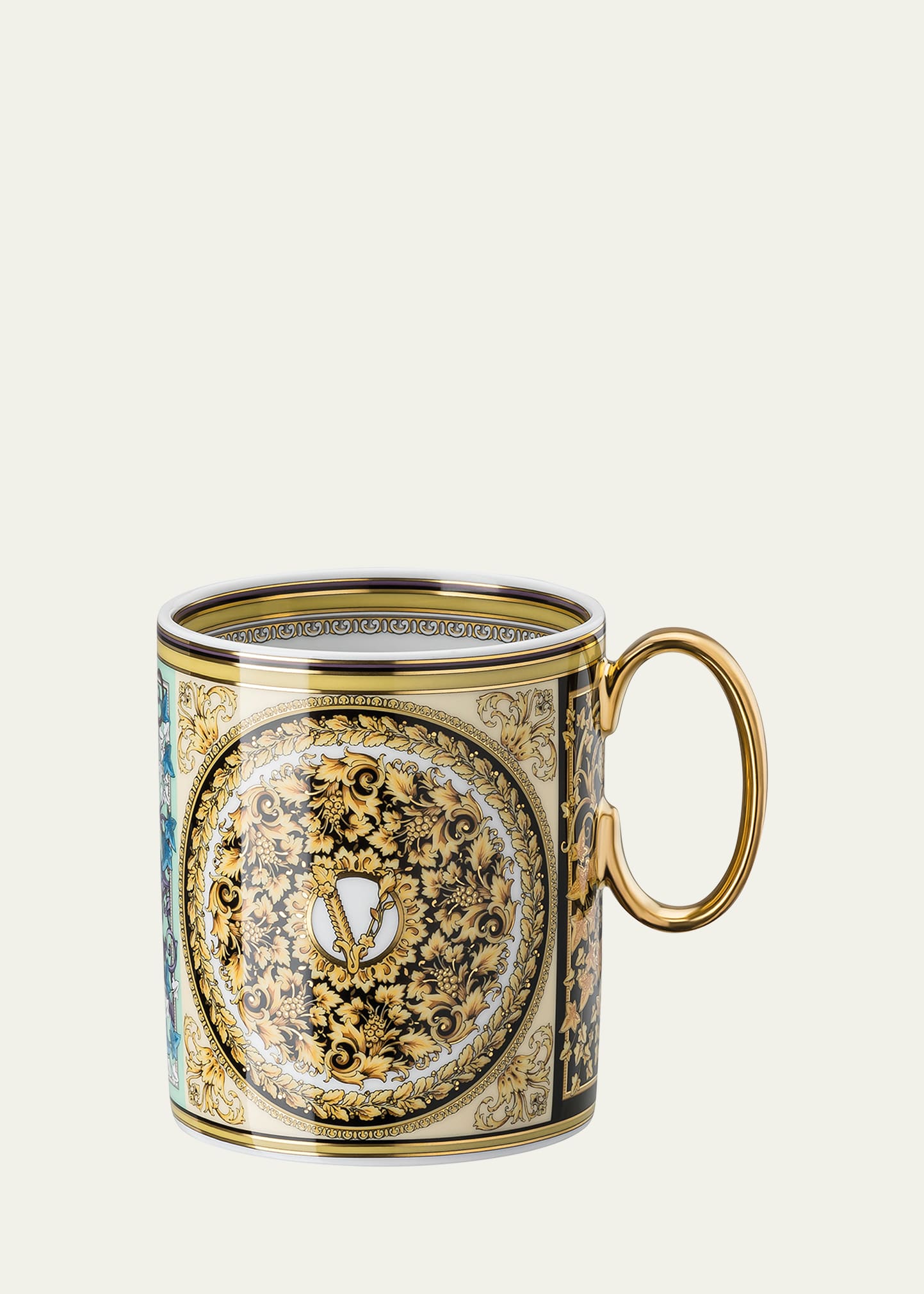 Shop Versace Barocco Mosaic Mug With Handle