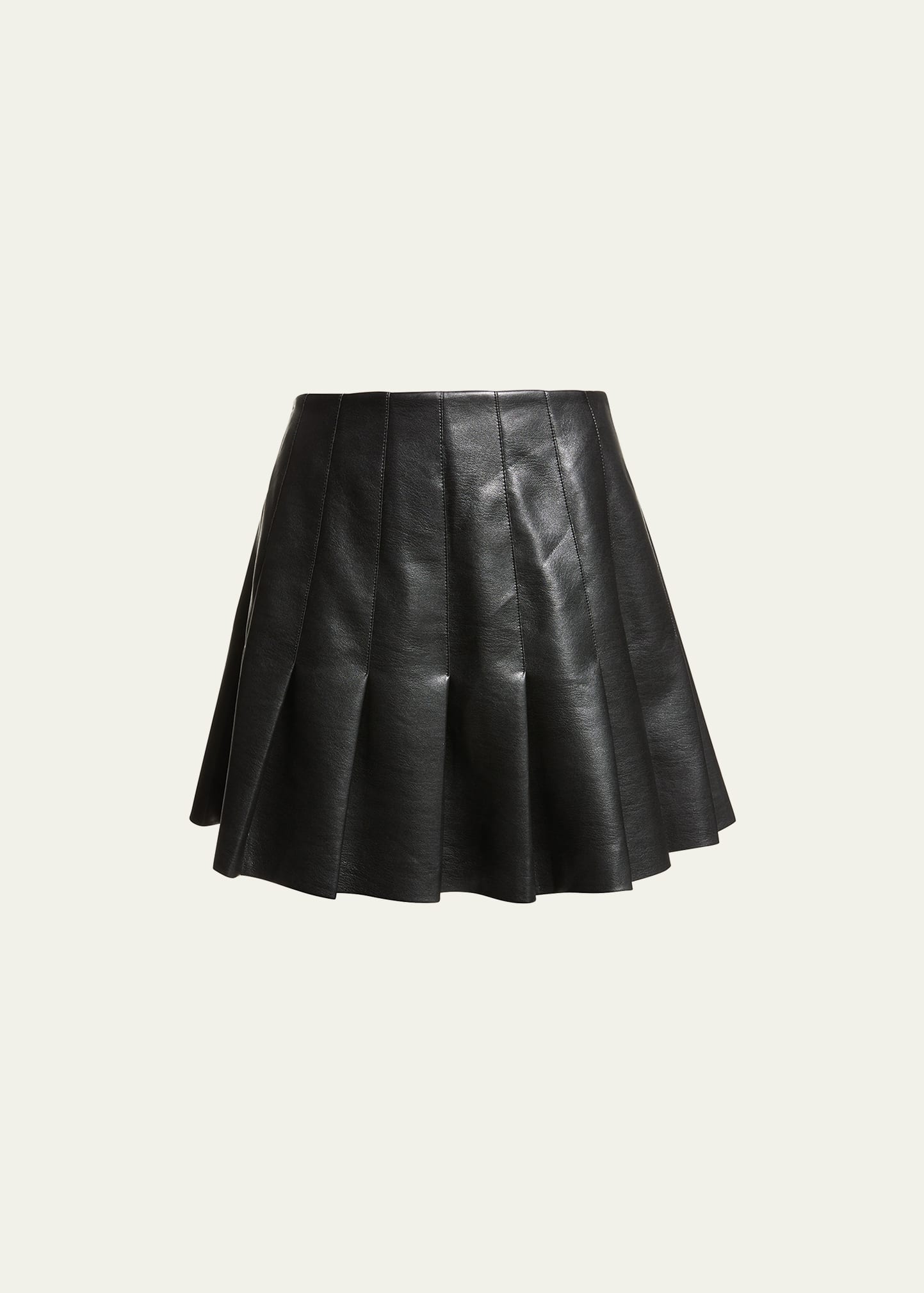 Carter Vegan Leather Pleated Mini Skirt