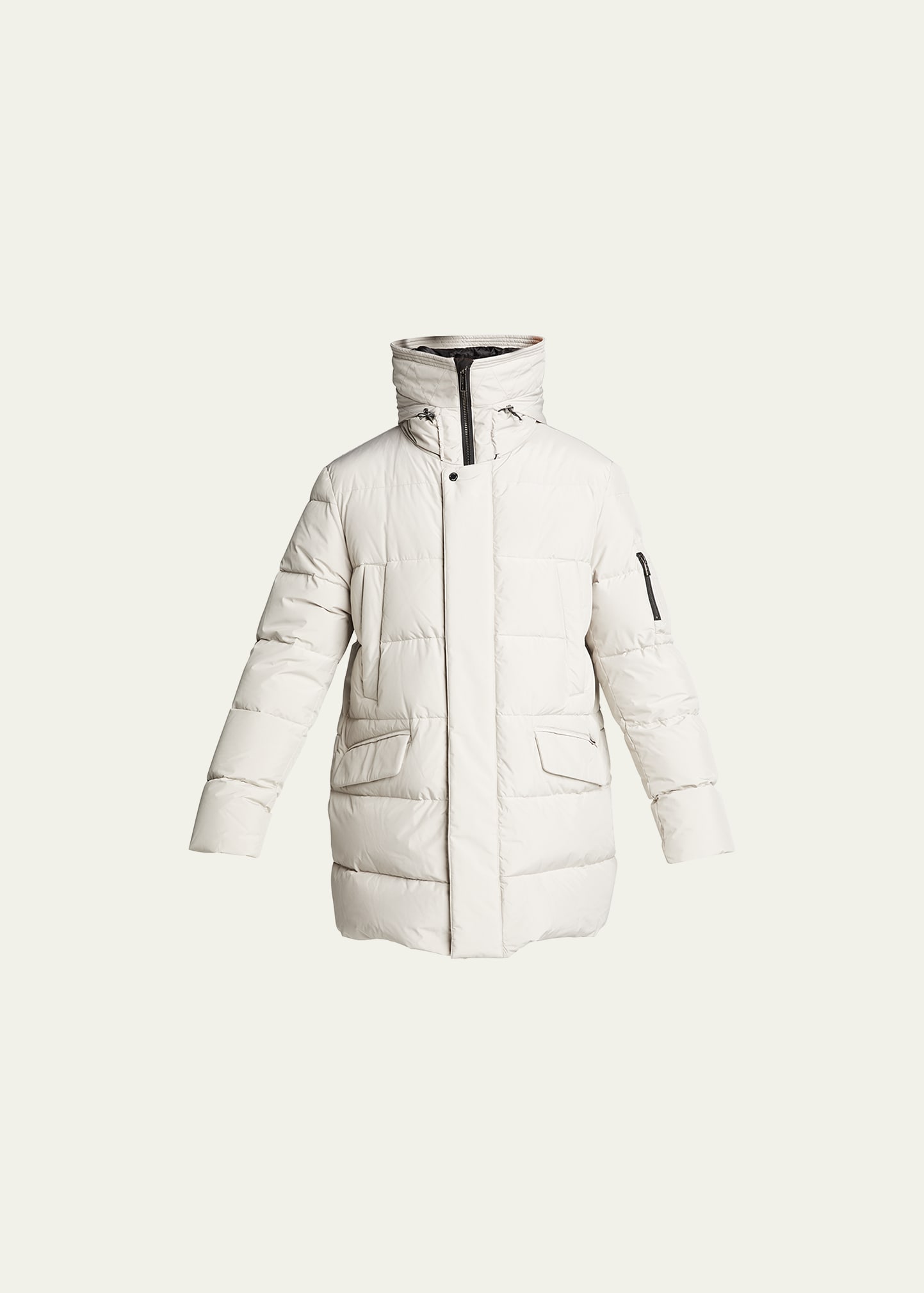 MOORER MEN'S PEARL GOOSE DOWN HOODED PARKA