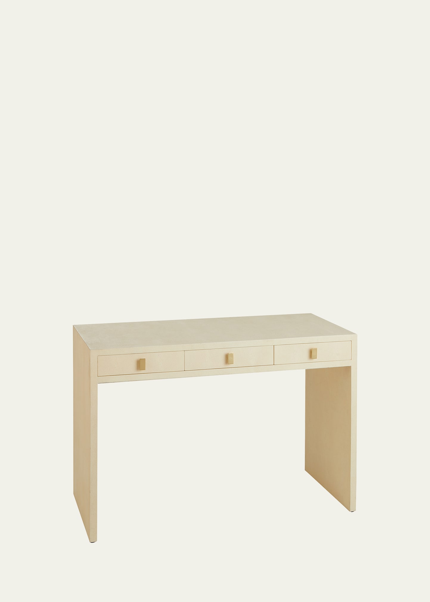 Aerin Faux Shagreen Vanity Table And Stool In Cream