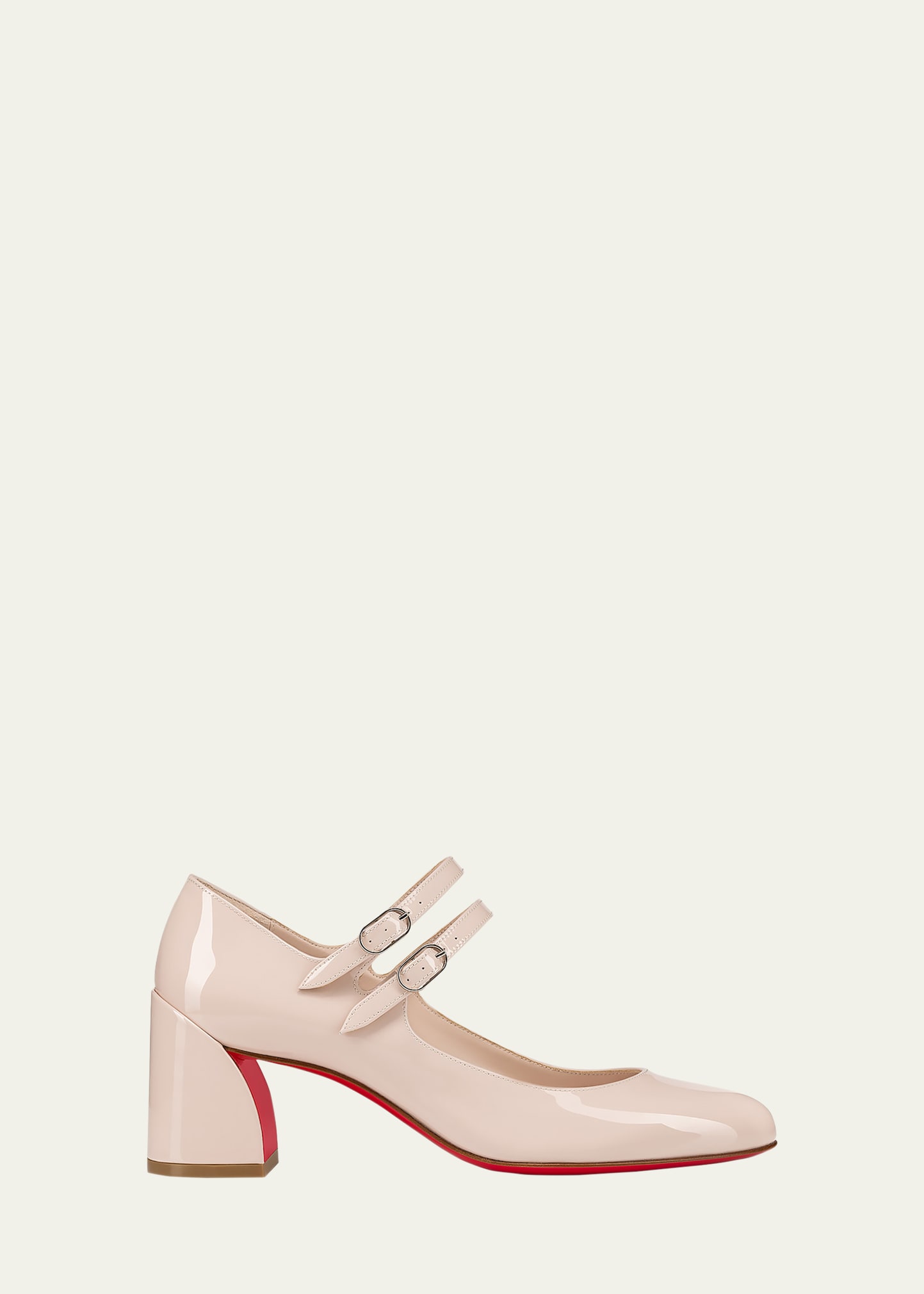 Christian Louboutin Miss Jane 55 Patent-leather Pumps In Lechelin Leche