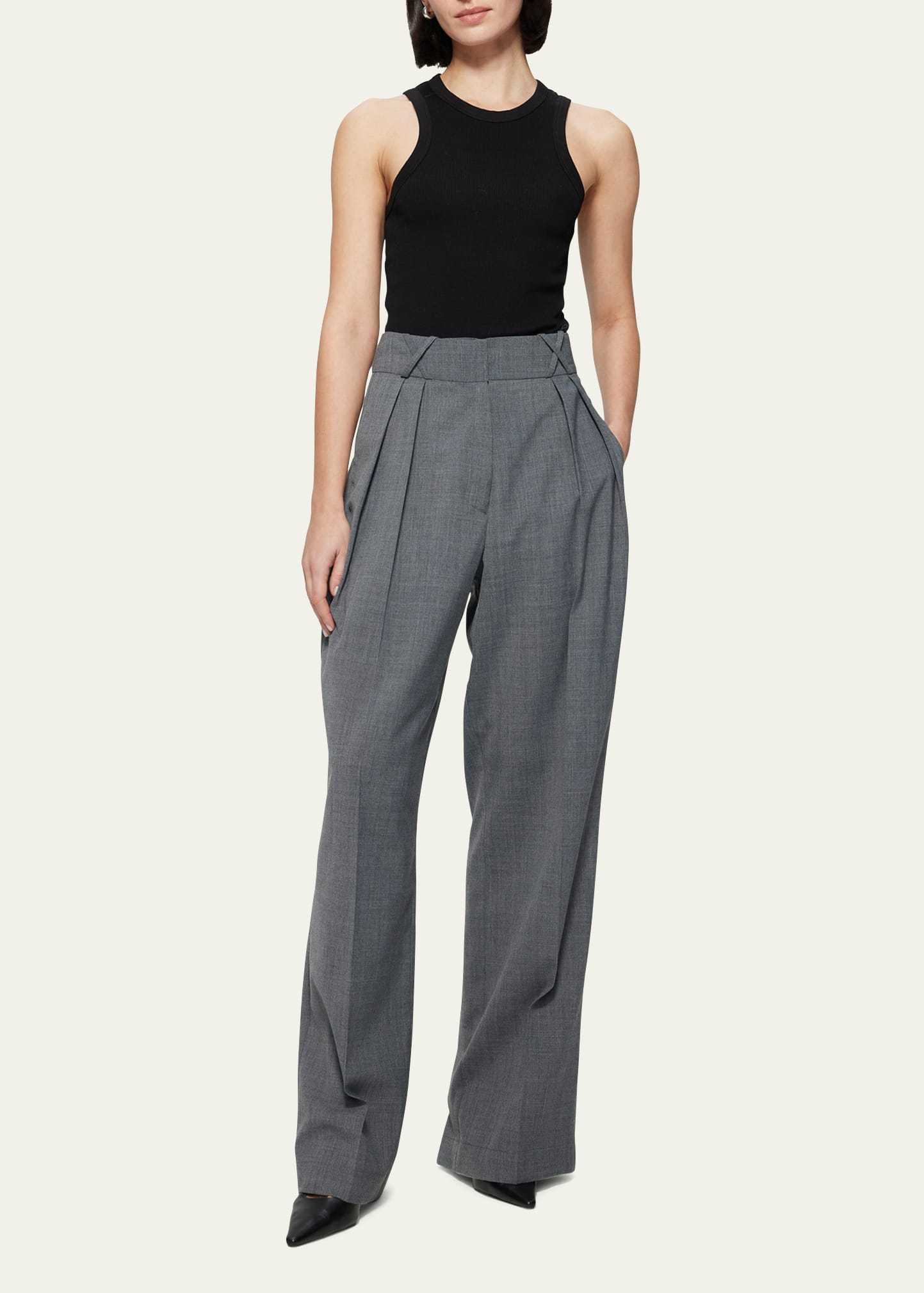 Rohe Sleeveless Racerback Tank Top In Noir