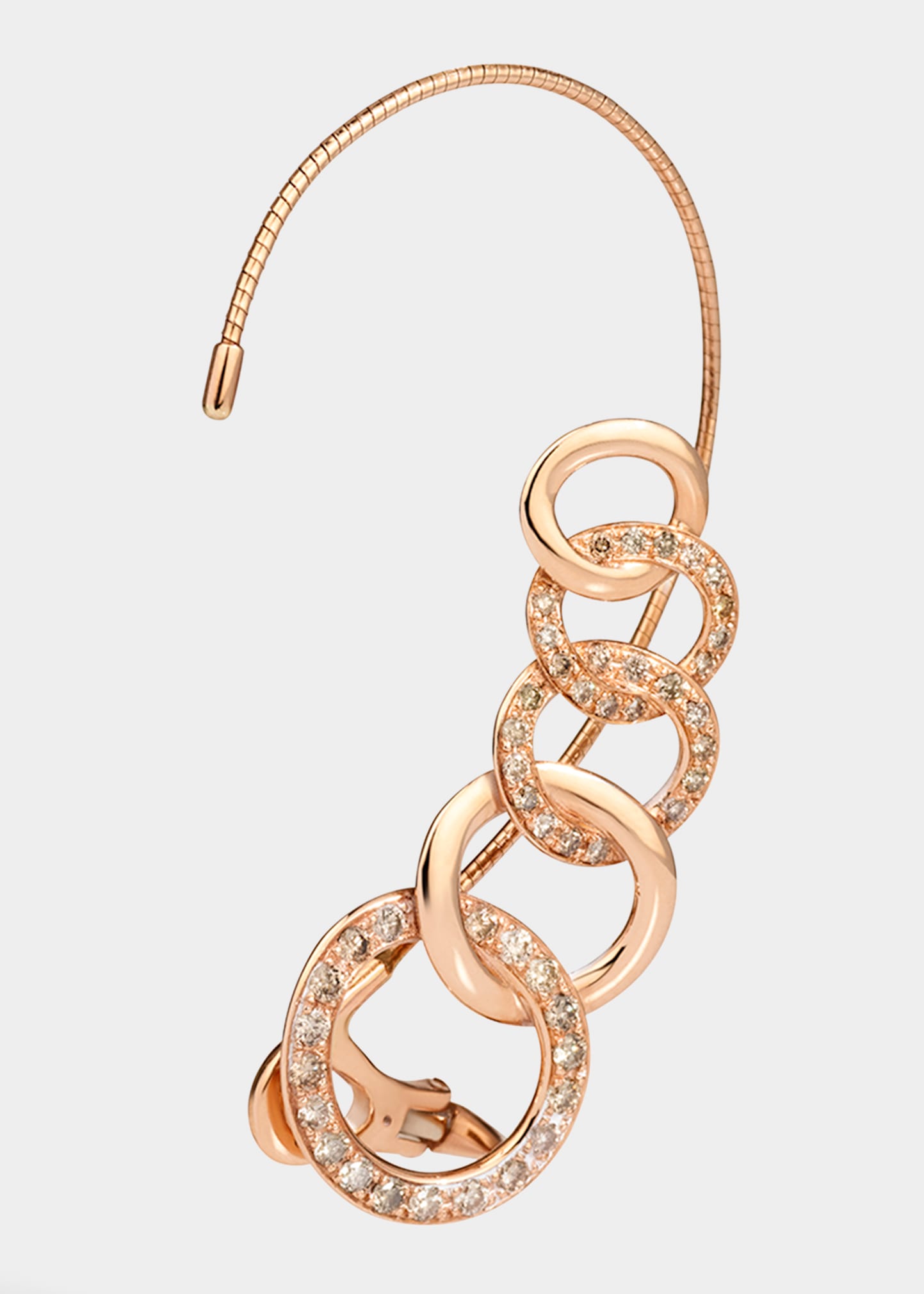 Brera 18K Rose Gold Brown Diamond Earring, Single (Left)