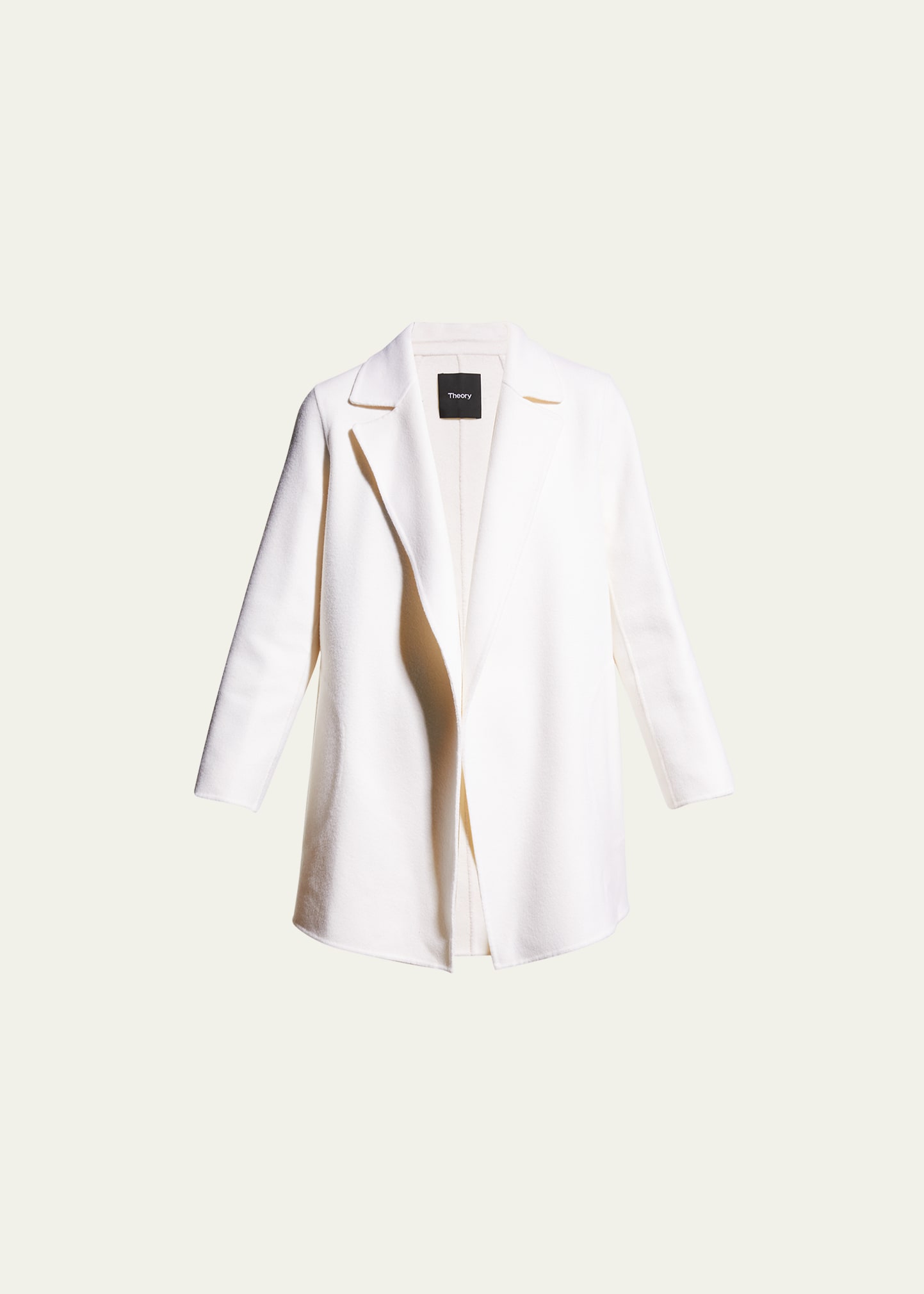 Theory Clairene New Divide Wool-cashmere Jacket In Ivory