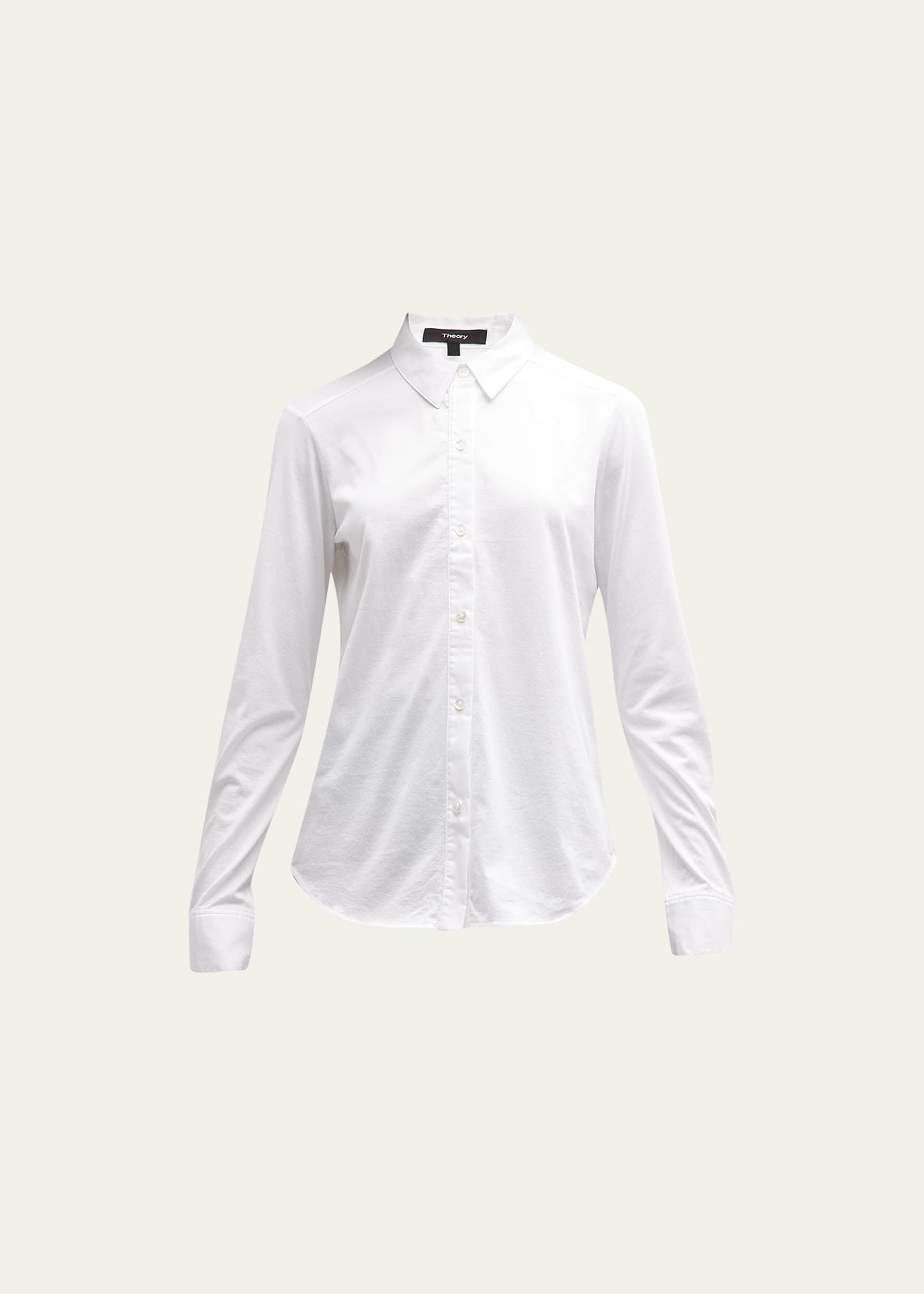 Shop Theory Riduro Organic Cotton Button-up Shirt In Black