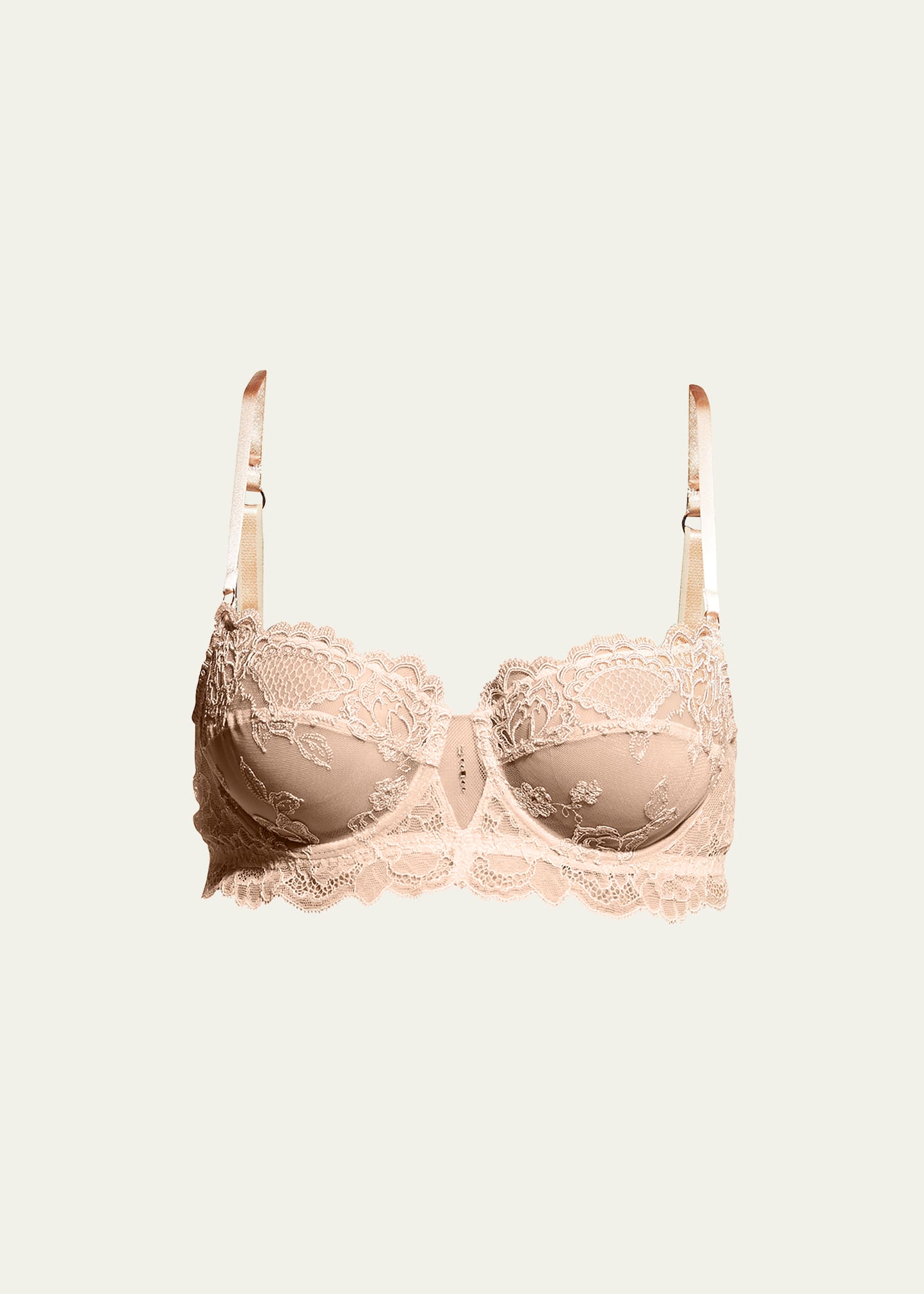 Lise Charmel Sublime En Dentelle Lace Push-up Bra In Os/rose Sublime
