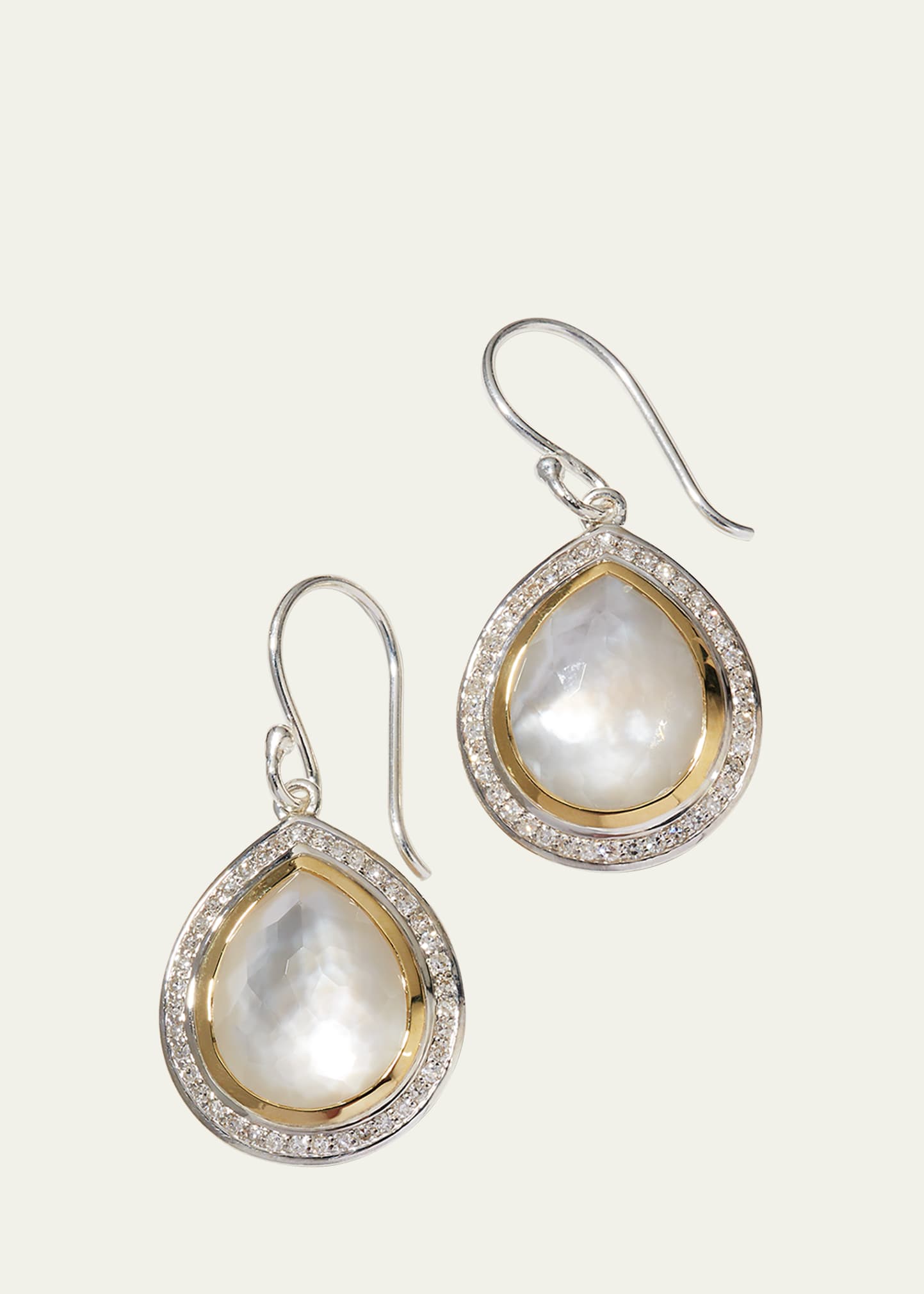 Teardrop Earrings in Chimera with Diamonds