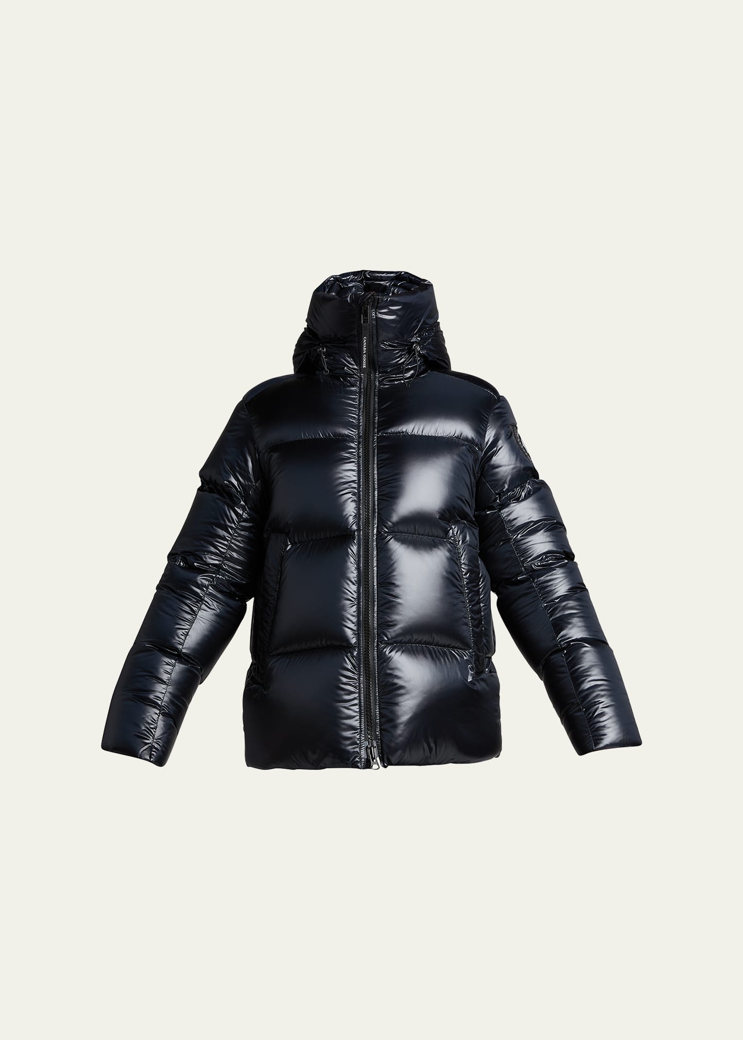 Canada Goose Crofton Water Resistant Packable 750 Fill Power Down Hooded Jacket In Black