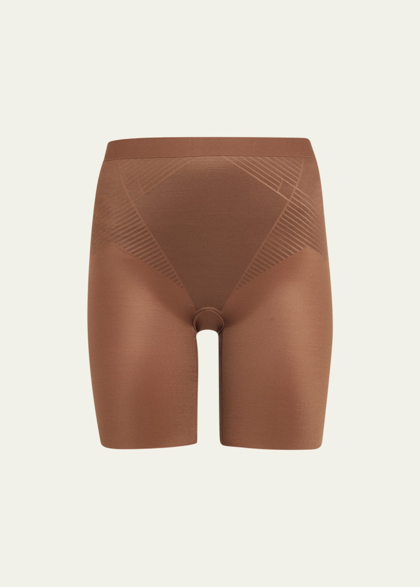 Shop Spanx Thinstincts 2.0 Mid-thigh Shorts In Champagne Beige